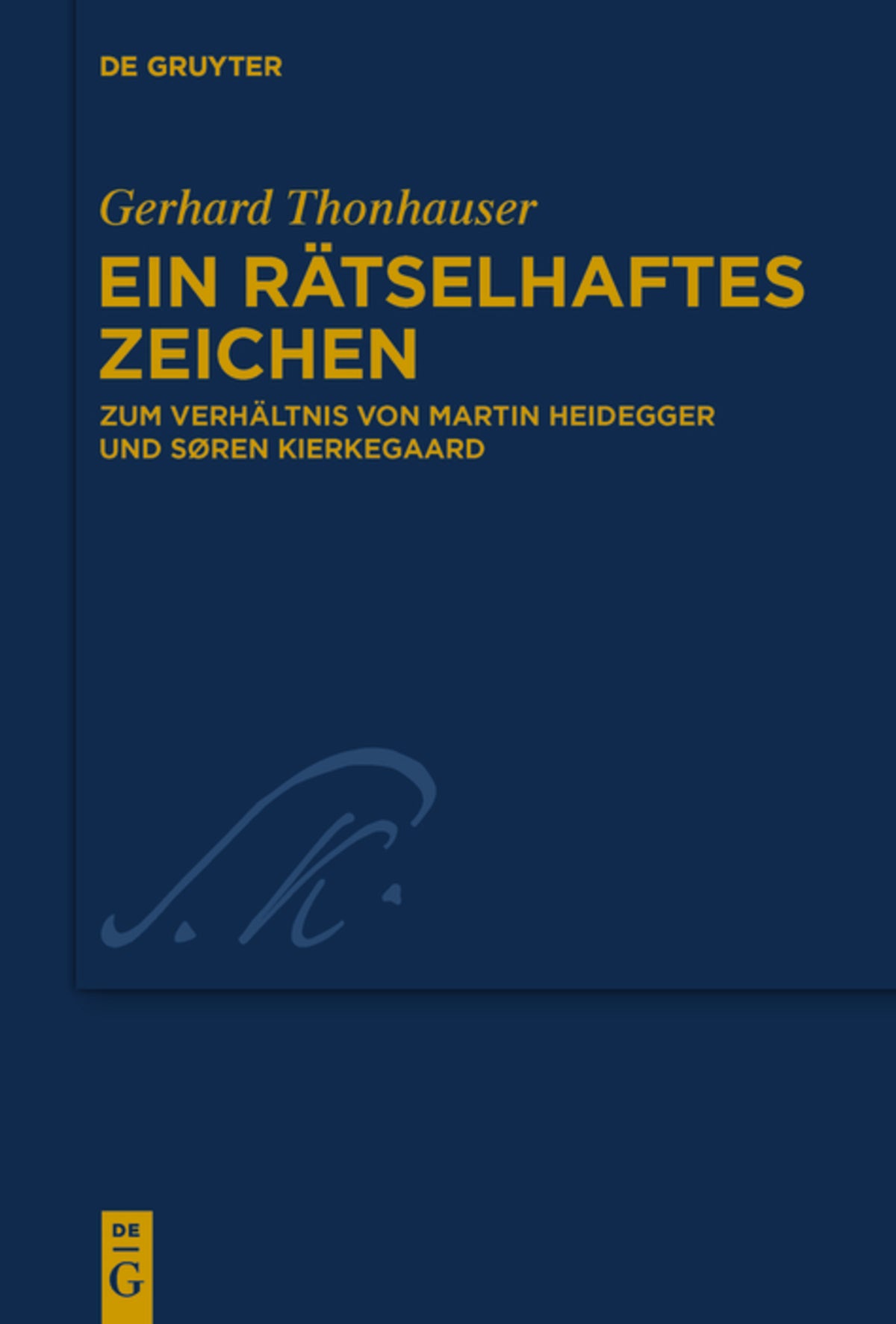 Cover image for Ein rätselhaftes Zeichen ISBN 9783110443721