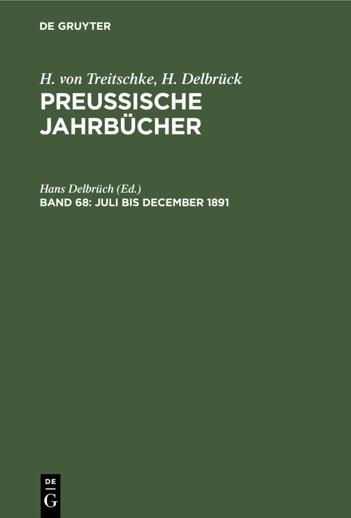 Juli bis December 1891