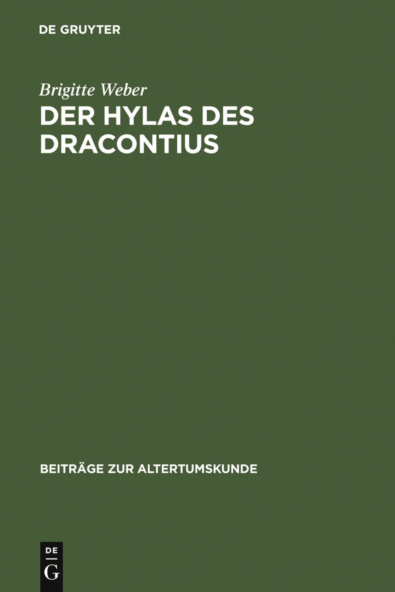 Der Hylas des Dracontius