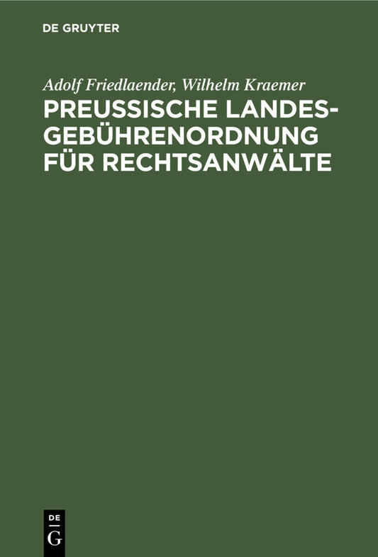 Preußische Landesgebührenordnung für Rechtsanwälte
