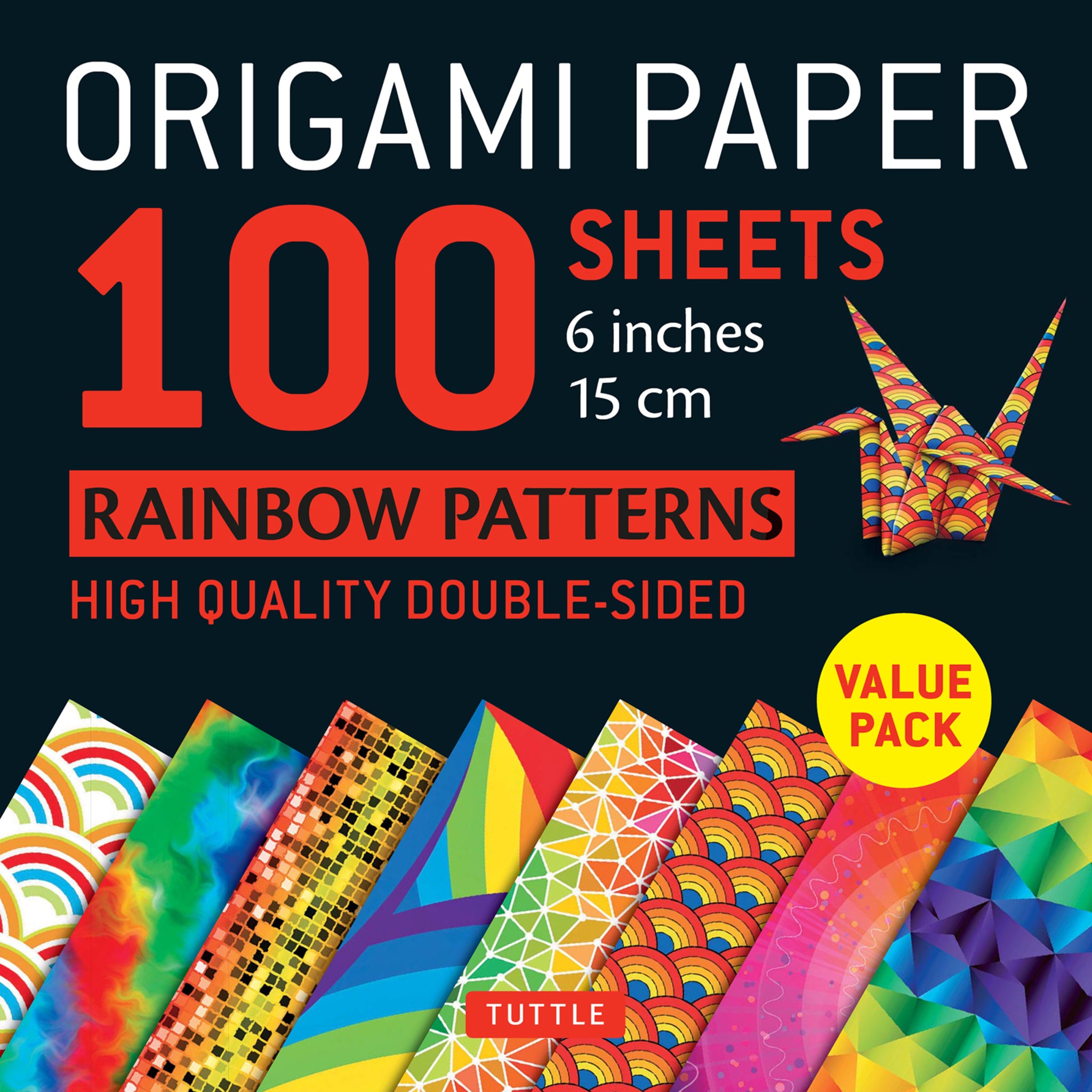 Origami Paper 100 Sheets Rainbow Patterns 6" (15 cm)