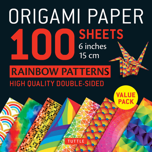 Origami Paper 100 Sheets Rainbow Patterns 6" (15 cm)