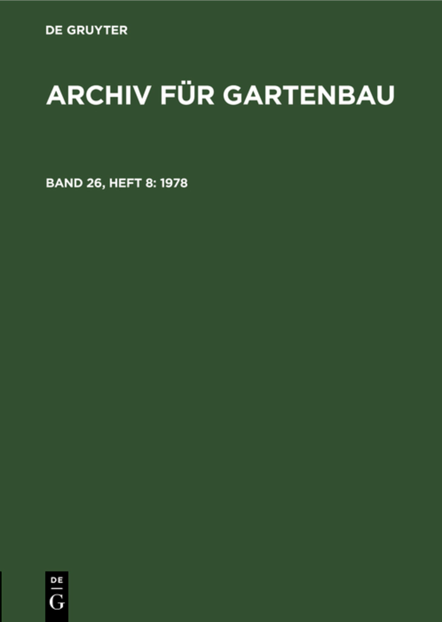 Cover image for 1978 ISBN 9783112507254