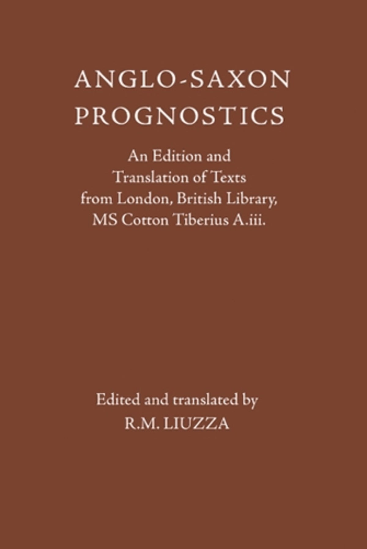 Cover image for Anglo-Saxon Prognostics ISBN 9781843842552