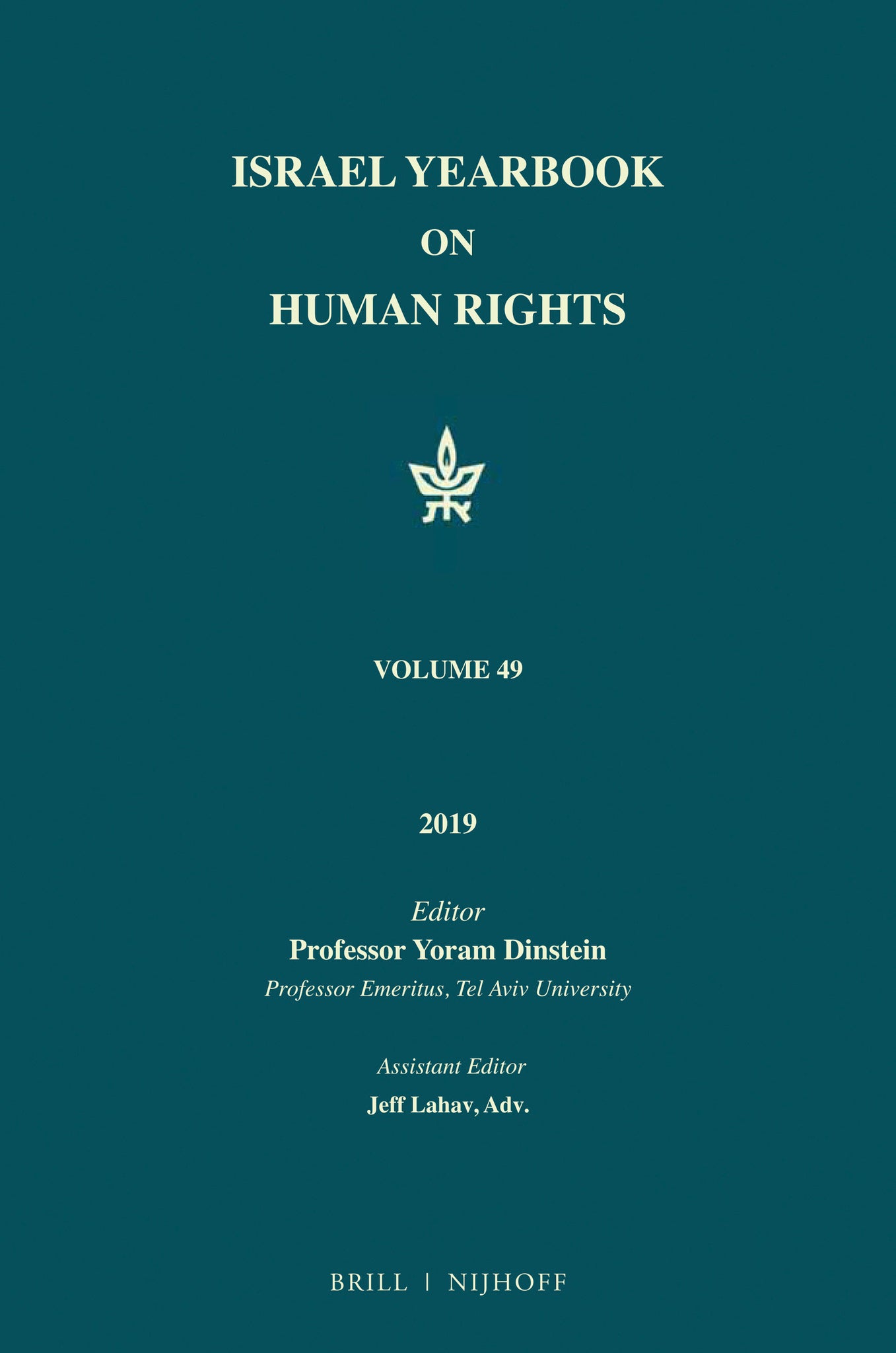 Cover image for Israel Yearbook on Human Rights, Volume 49 (2019) ISBN 9789004404595