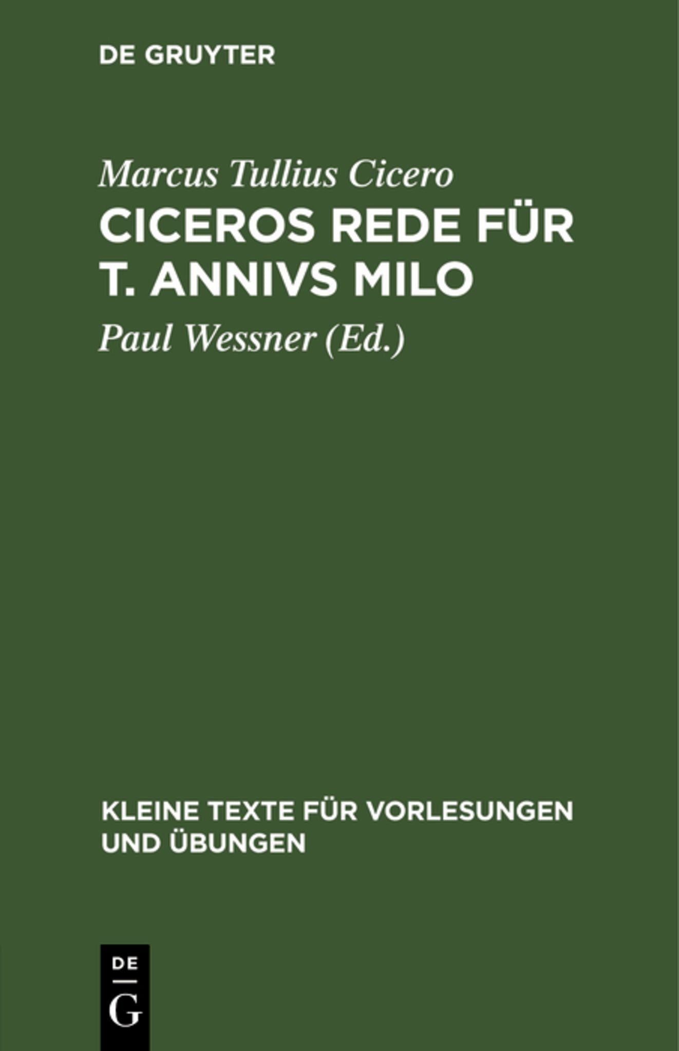 Ciceros Rede für T. Annivs Milo