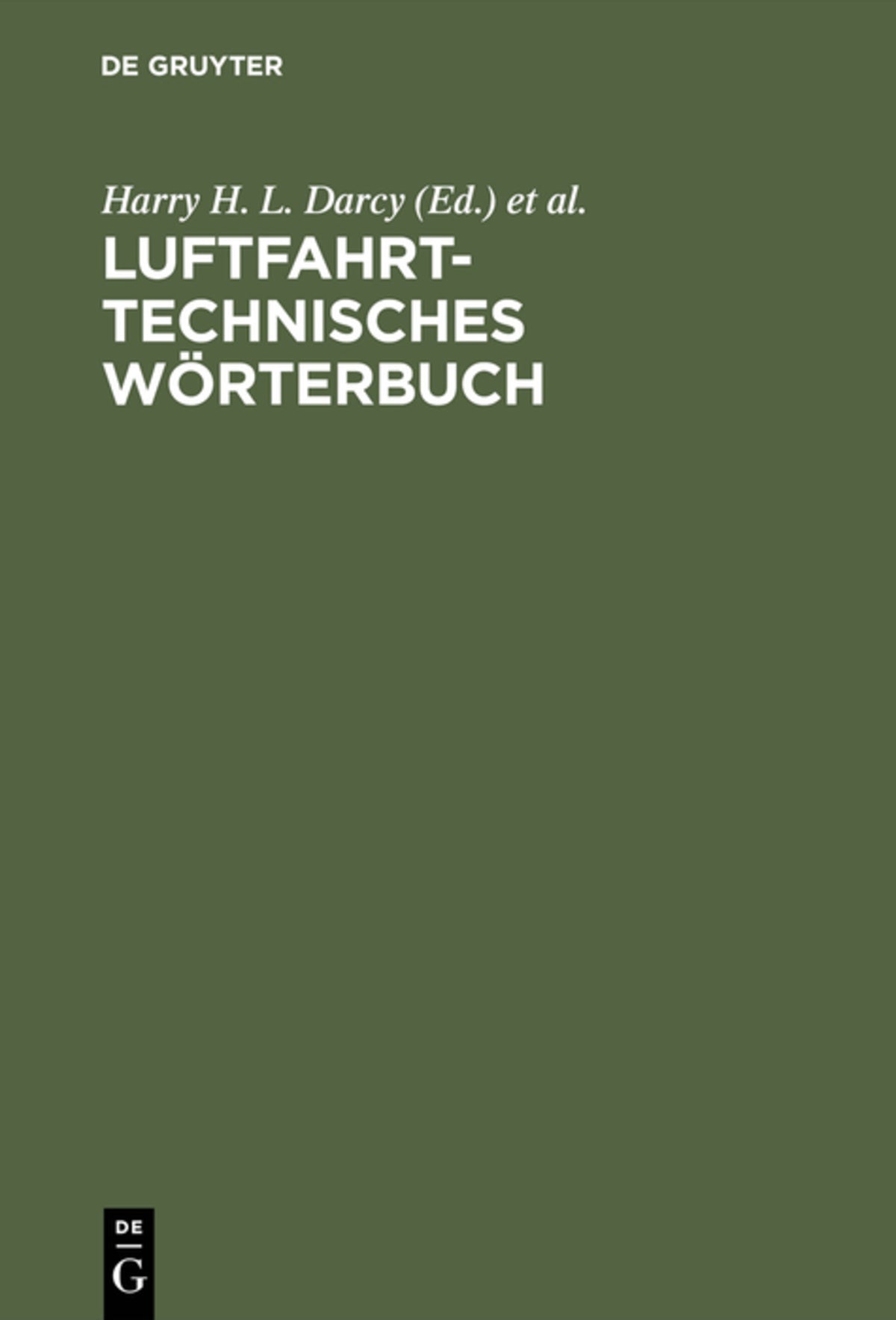 Cover image for Luftfahrttechnisches Wörterbuch ISBN 9783111140551