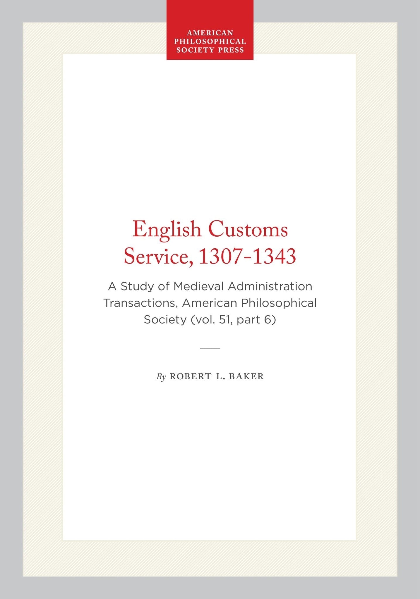 English Customs Service, 1307-1343