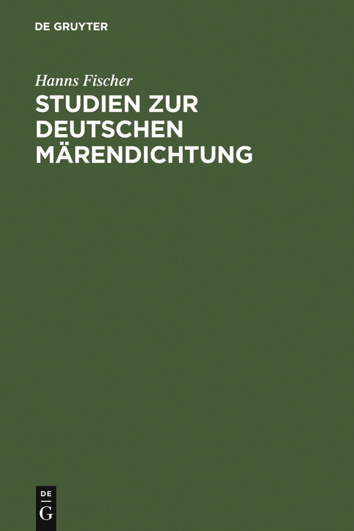 Cover image for Studien zur deutschen Märendichtung ISBN 9783484104617
