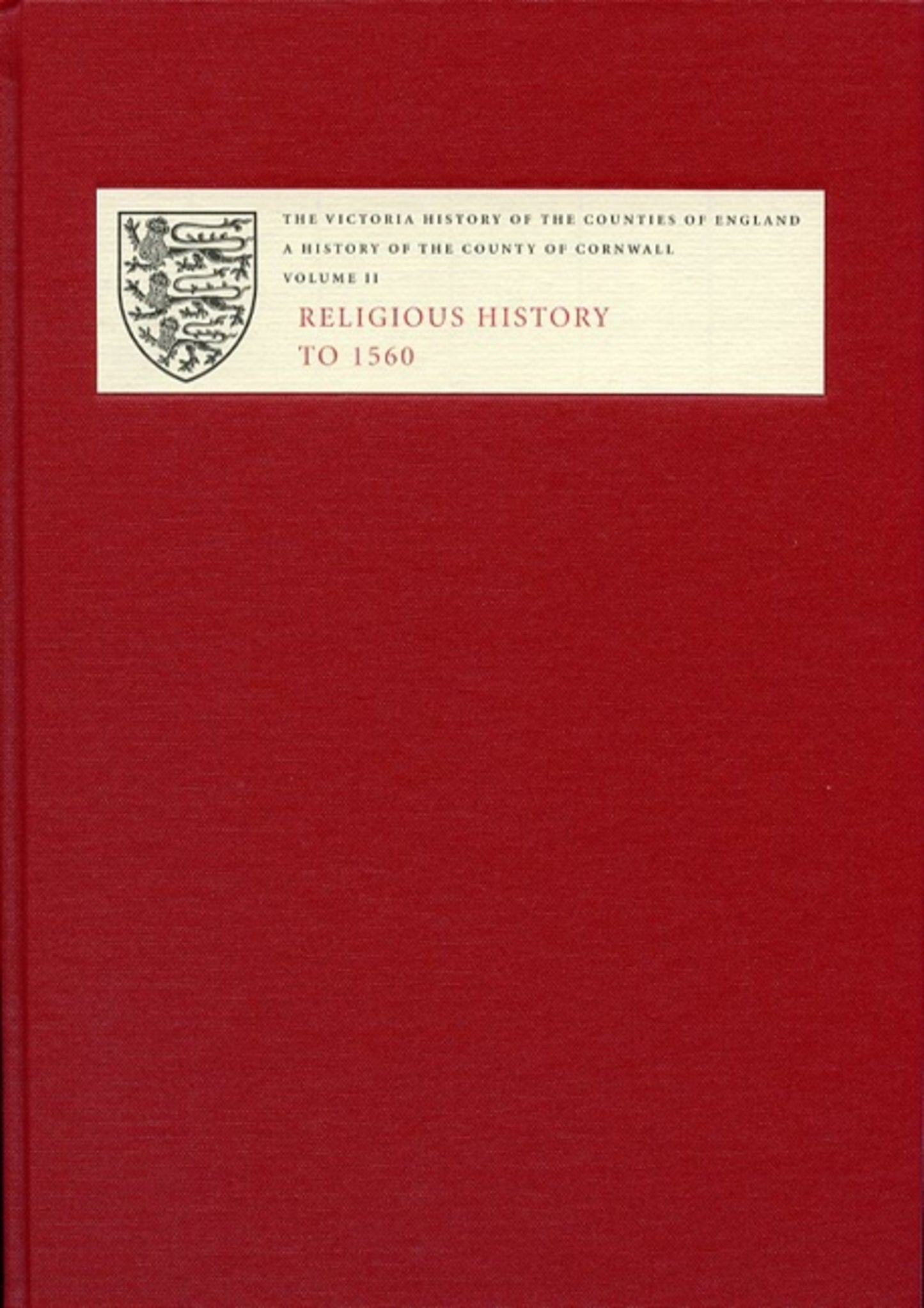 A History of the County of Cornwall