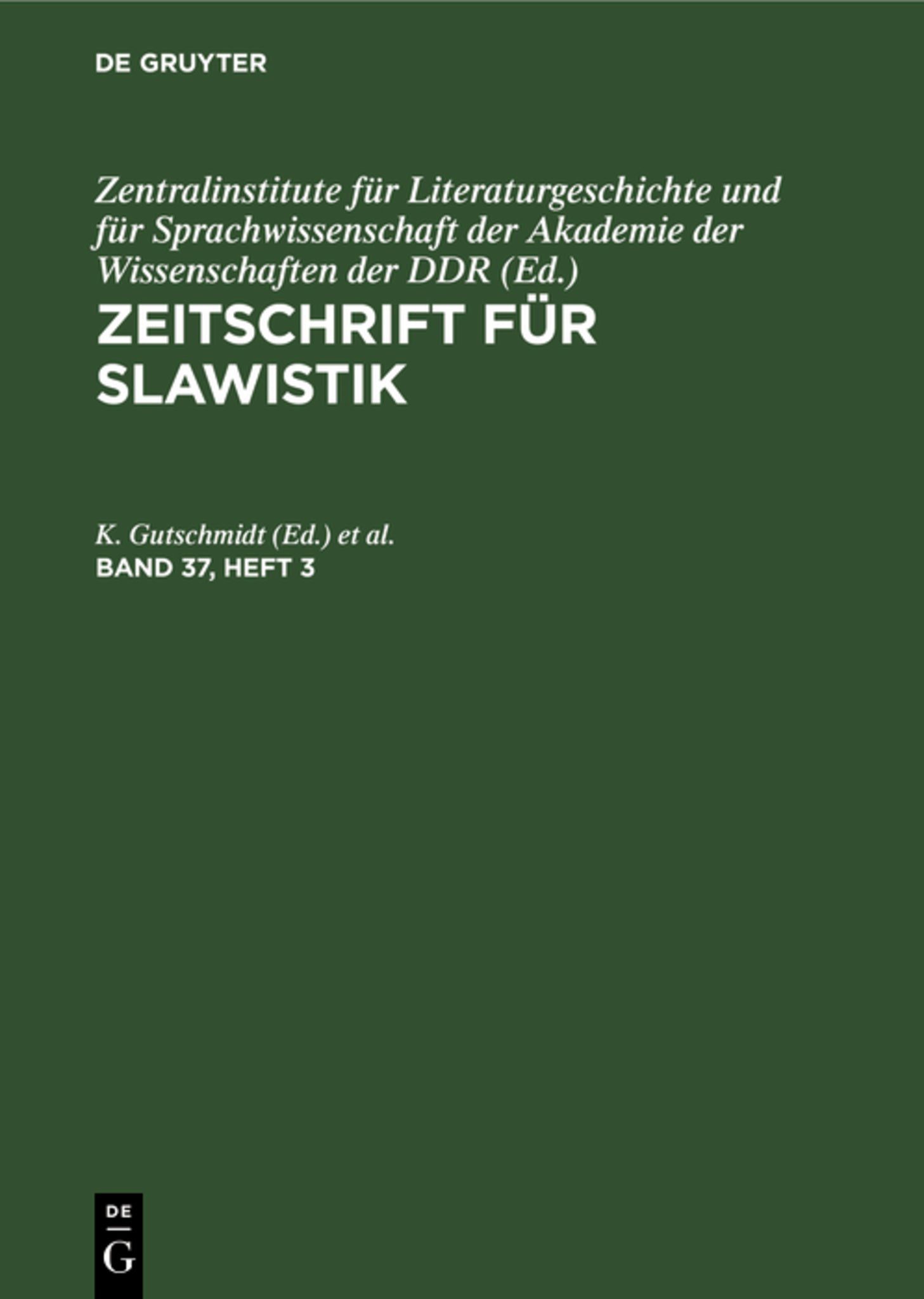 Zeitschrift für Slawistik