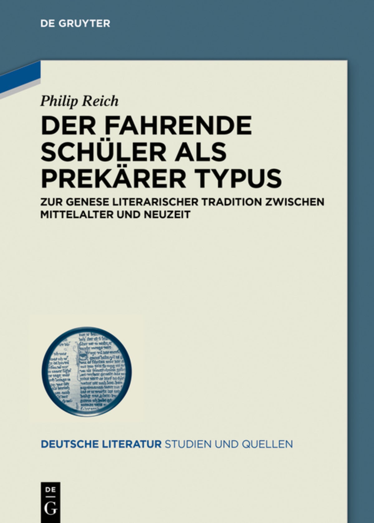 Cover image for Der Fahrende Schüler als prekärer Typus ISBN 9783110708073