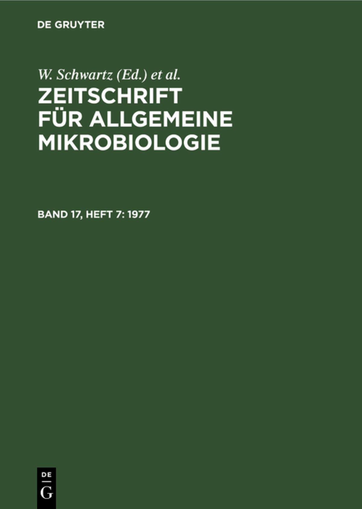 Cover image for 1977 ISBN 9783112538777
