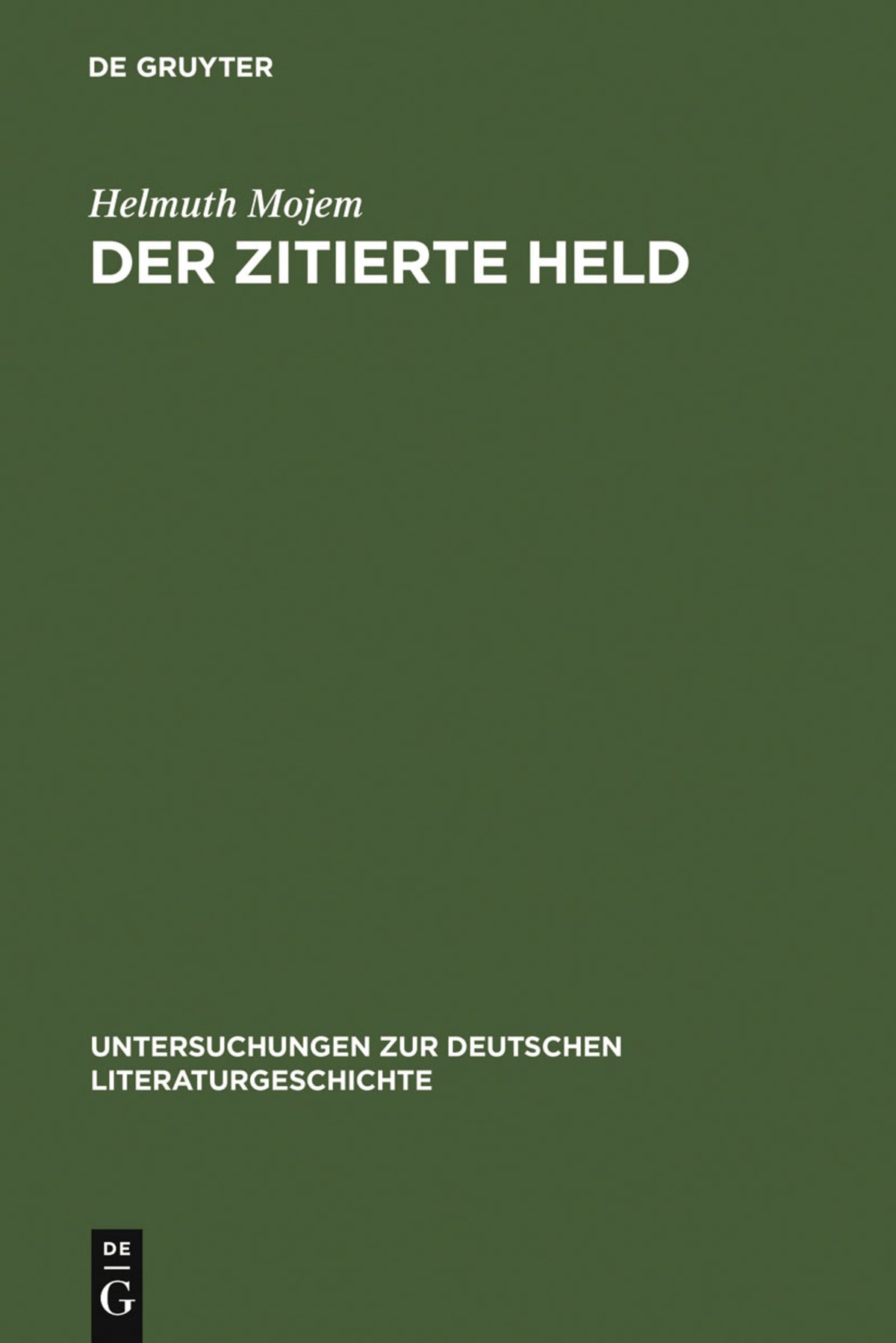 Cover image for Der zitierte Held ISBN 9783484320727