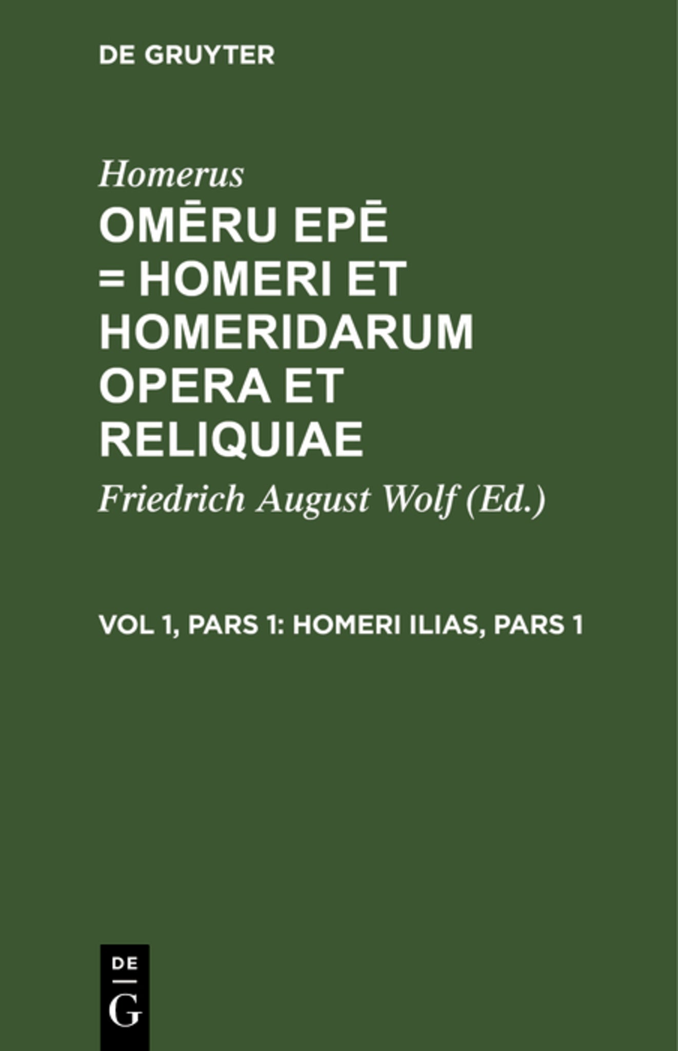 Homeri Ilias, Pars 1