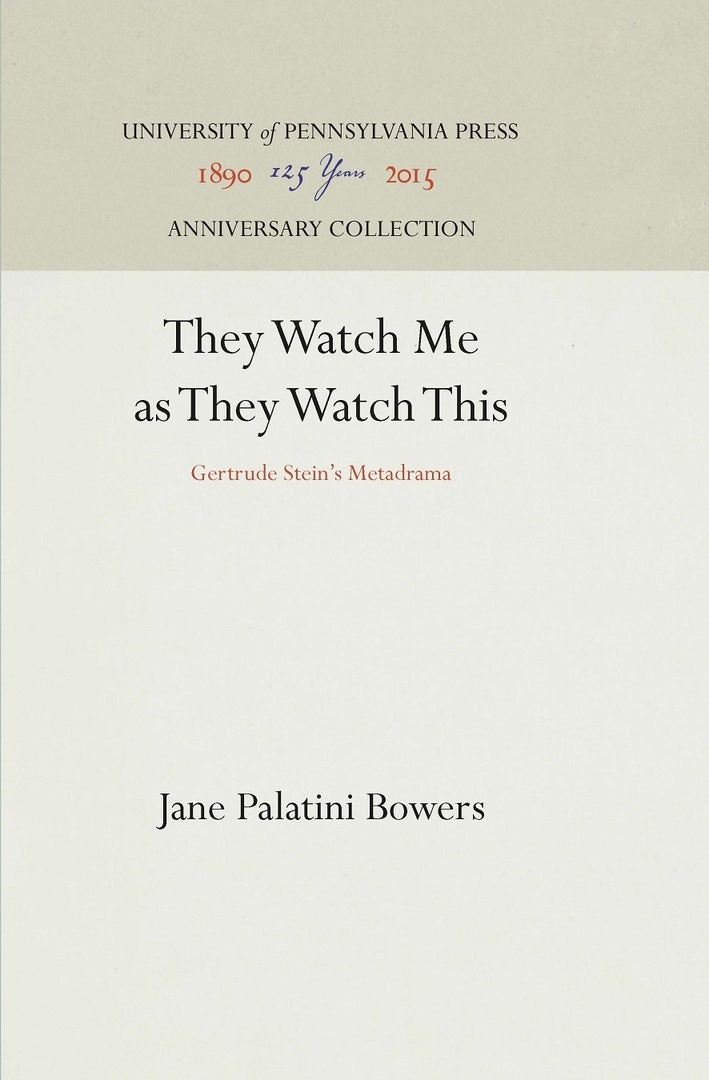 Cover image for They Watch Me as They Watch This ISBN 9780812230574