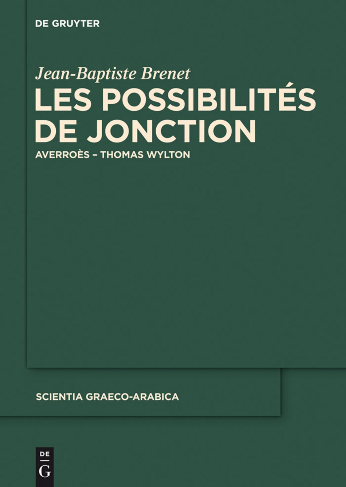 Cover image for Les possibilités de jonction ISBN 9783110315066