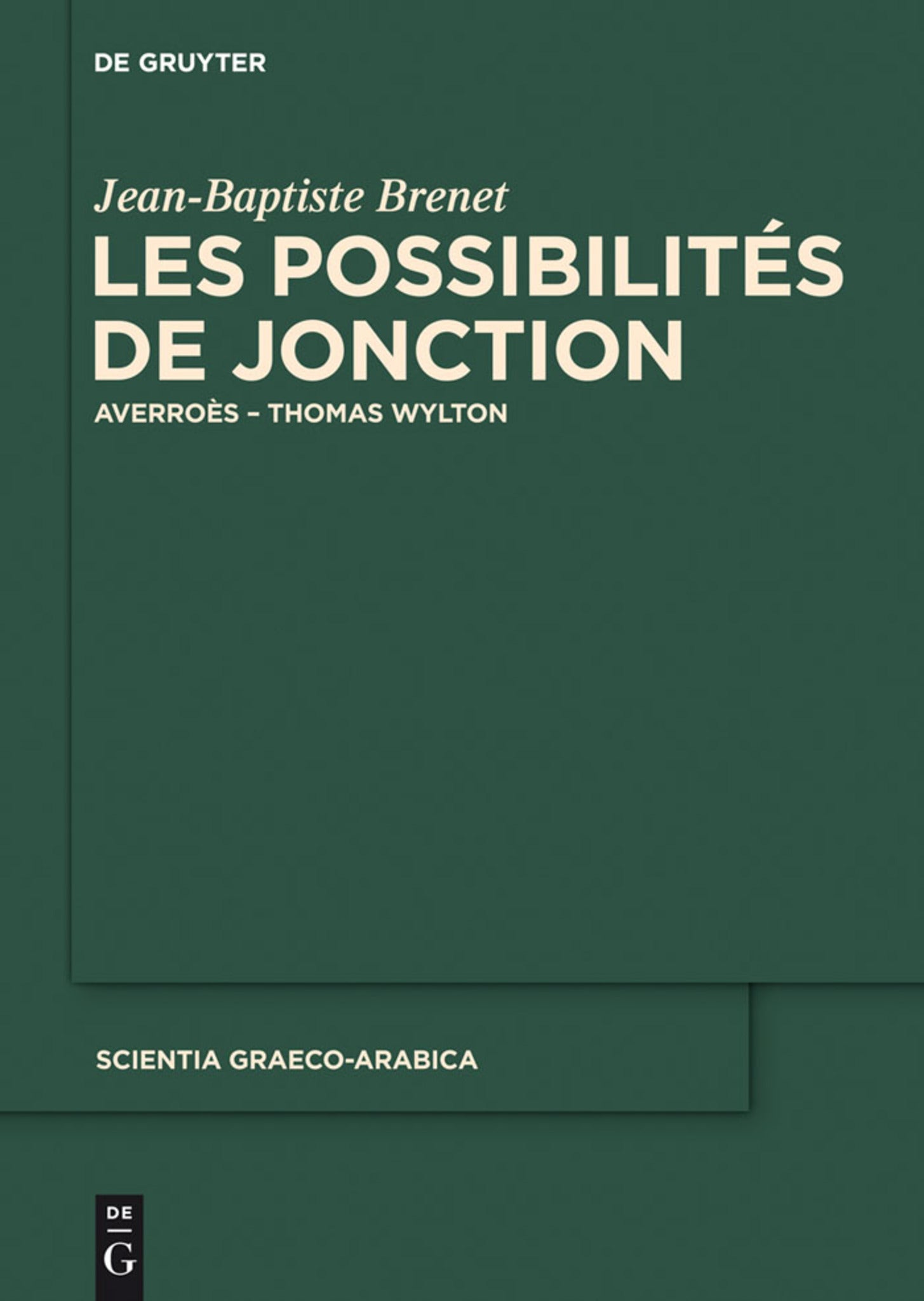 Cover image for Les possibilités de jonction ISBN 9783110315066