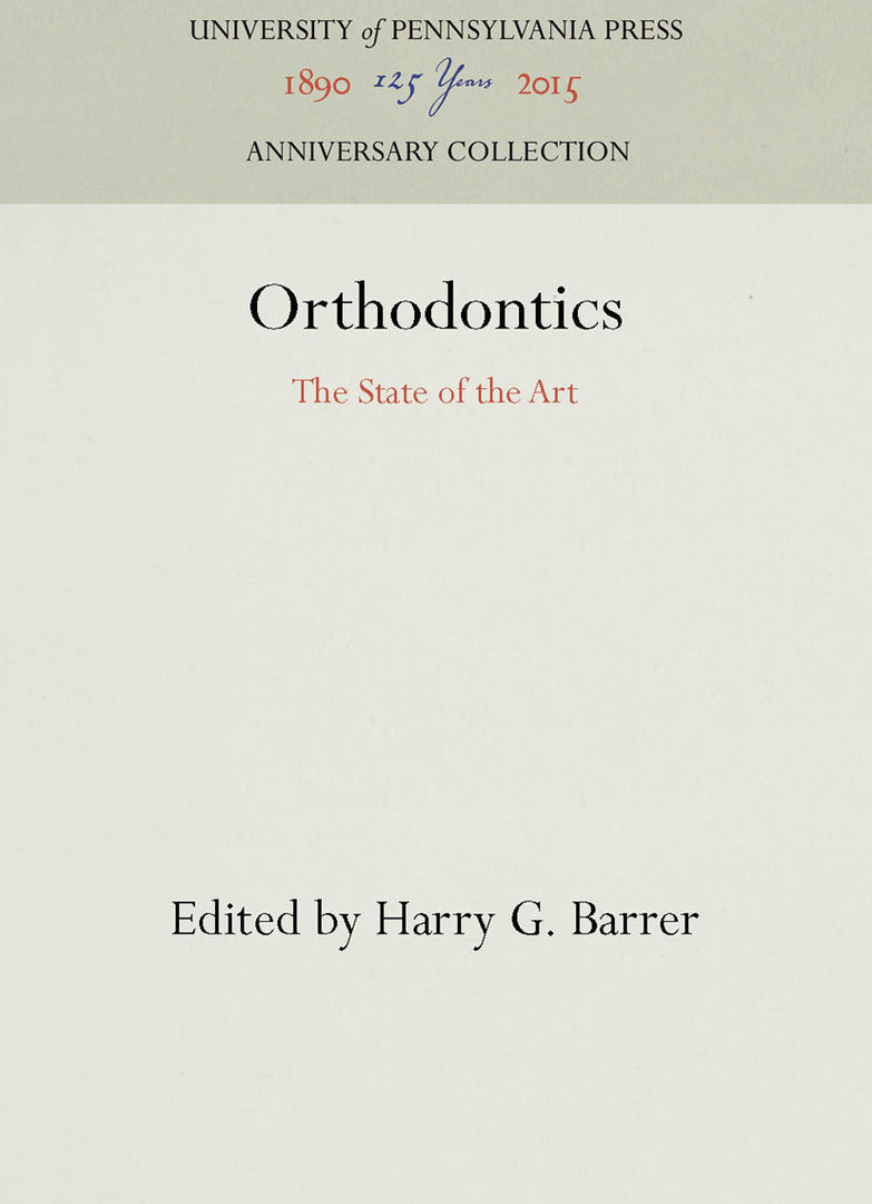 Cover image for Orthodontics ISBN 9780812277678