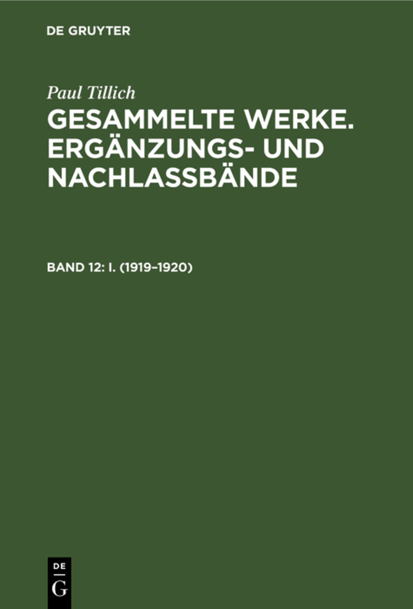 I. (1919–1920)