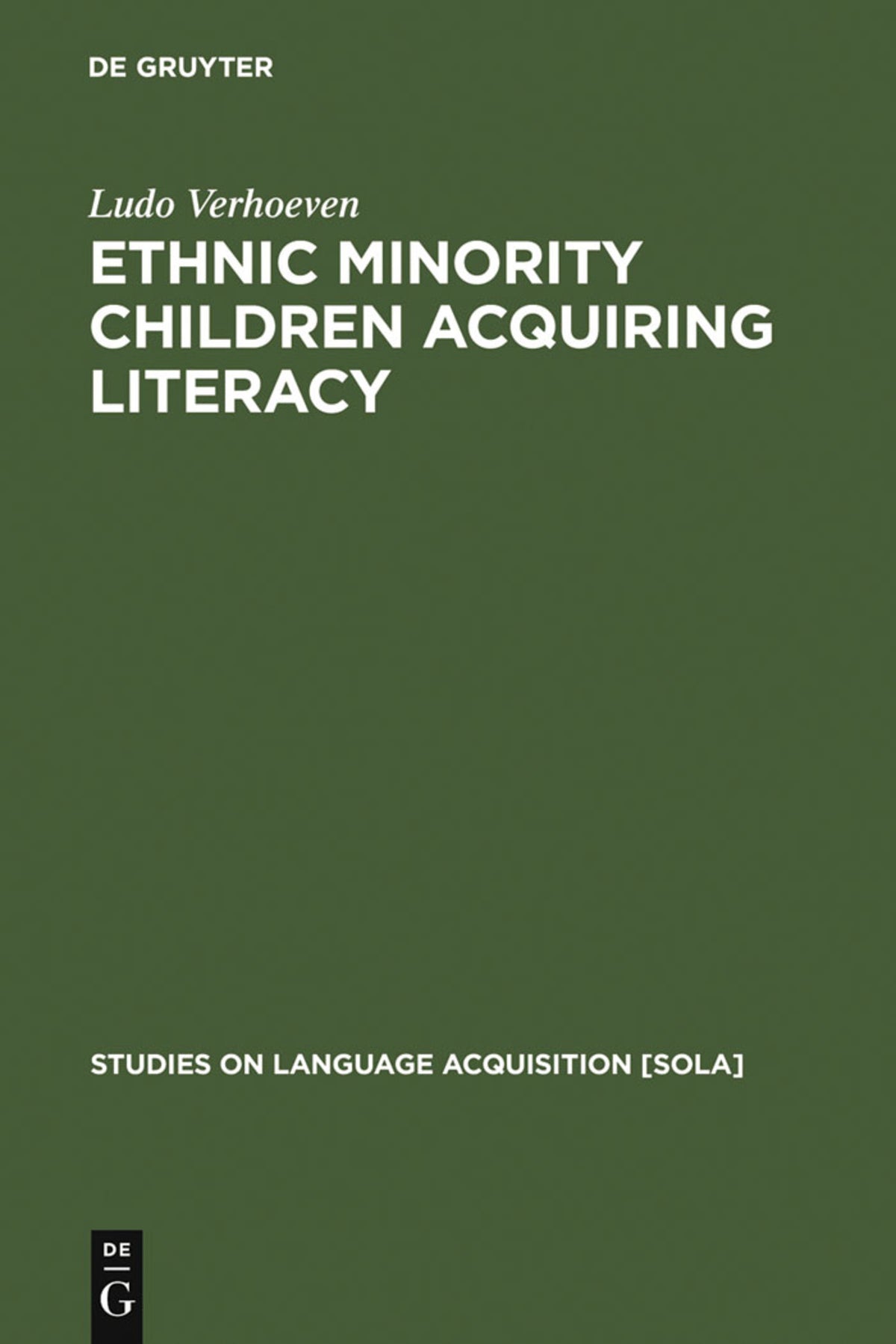 Cover image for Ethnic Minority Children Acquiring Literacy ISBN 9783110131390