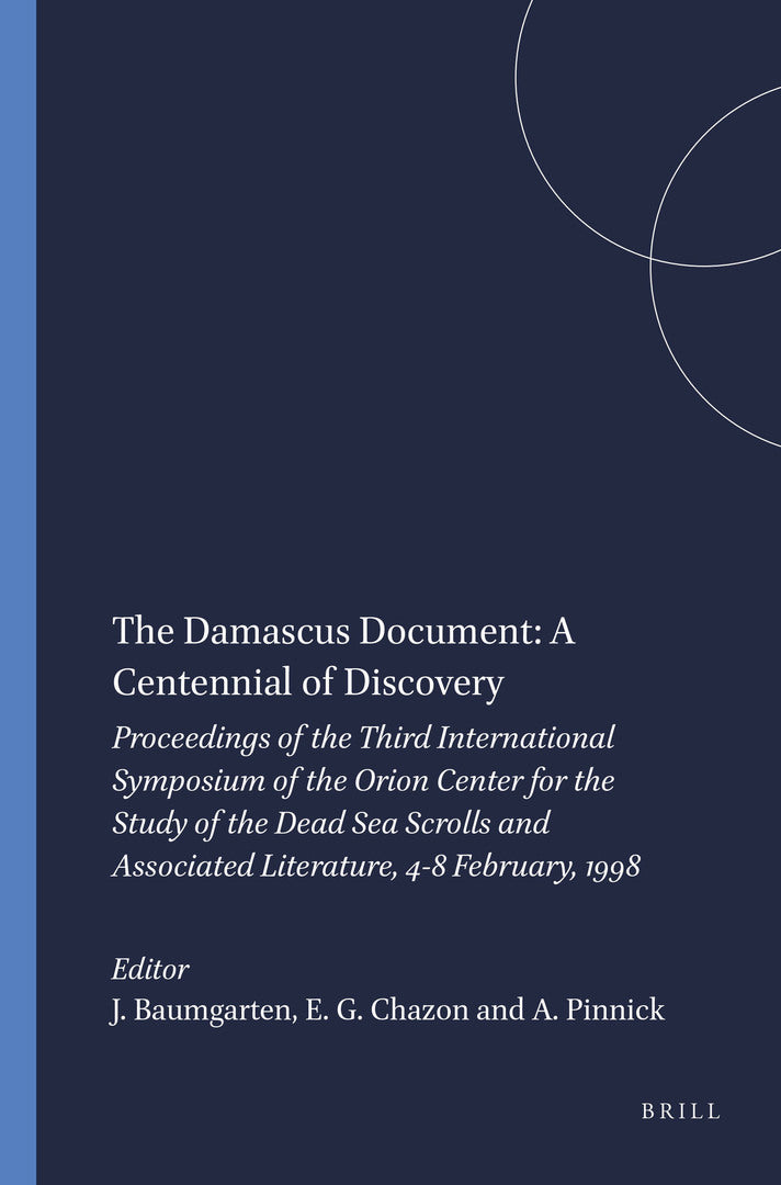 Cover image for The Damascus Document: A Centennial of Discovery ISBN 9789004114623