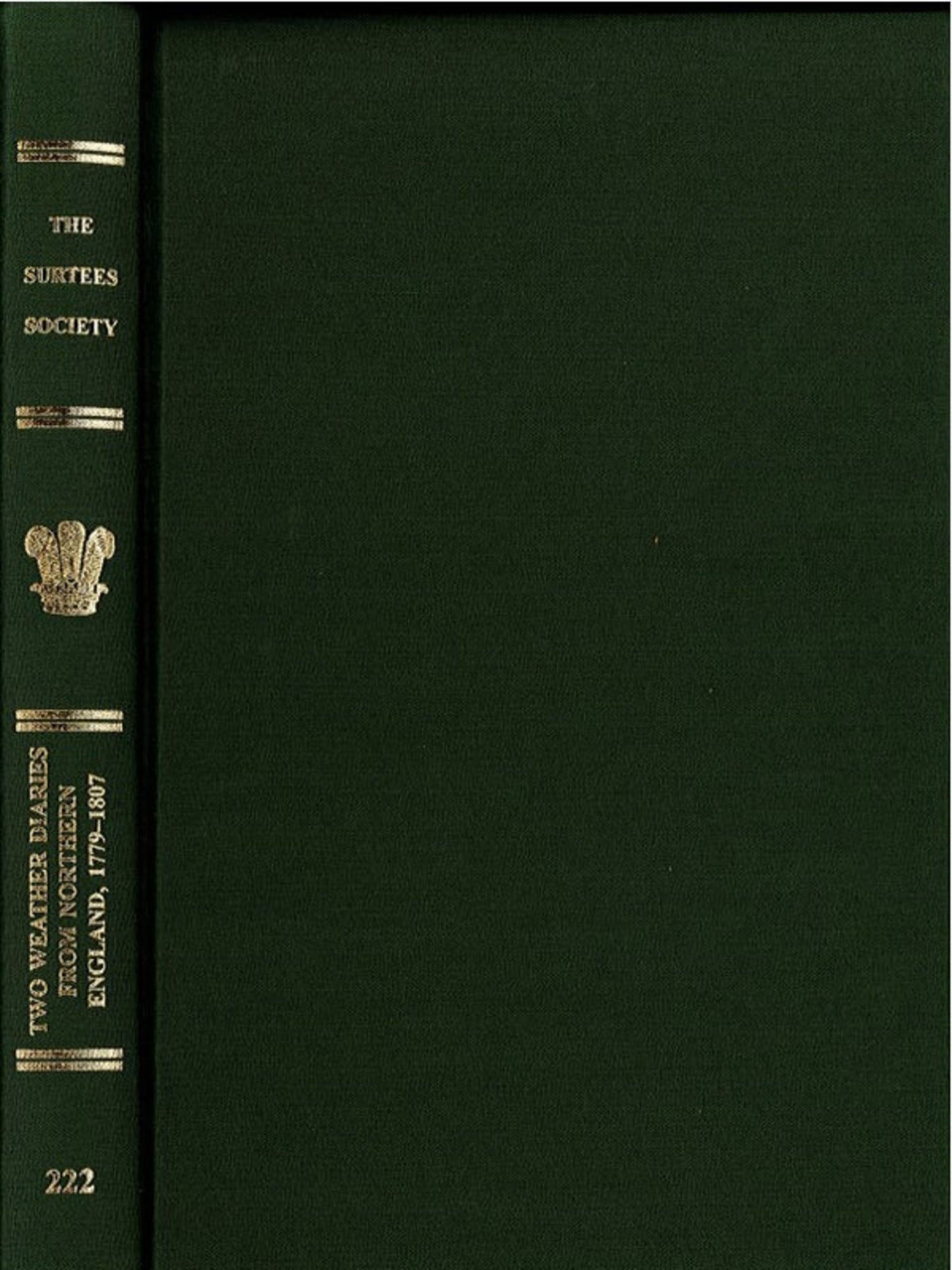 Two Weather Diaries from Northern England, 1779-1807