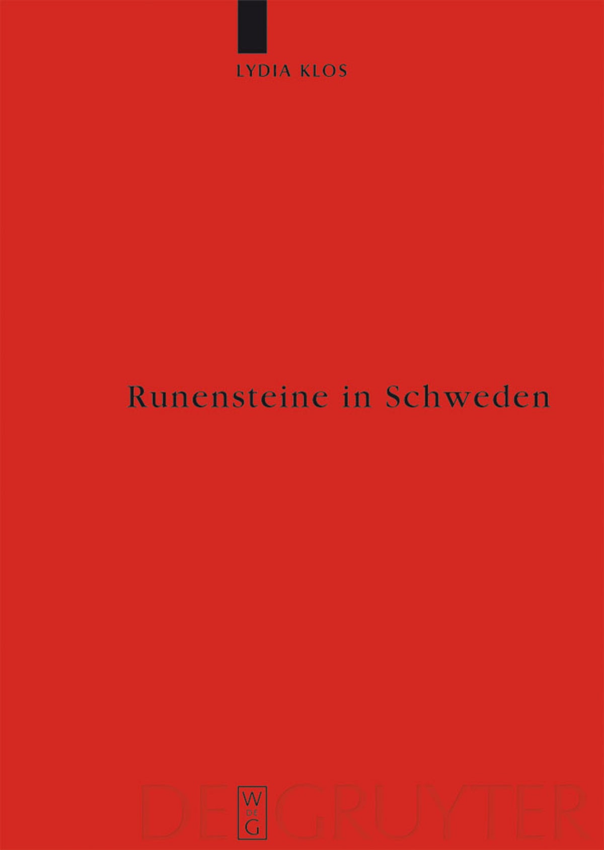 Cover image for Runensteine in Schweden ISBN 9783110214642
