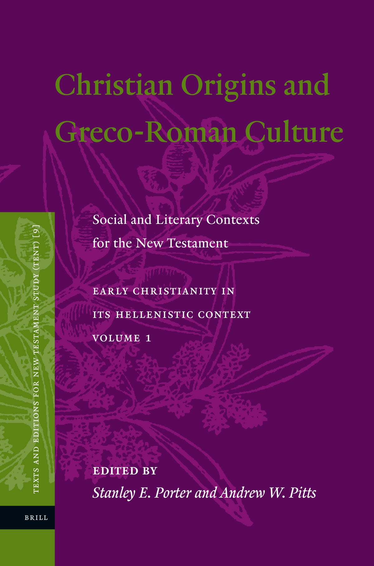 Cover image for Christian Origins and Greco-Roman Culture ISBN 9789004234161