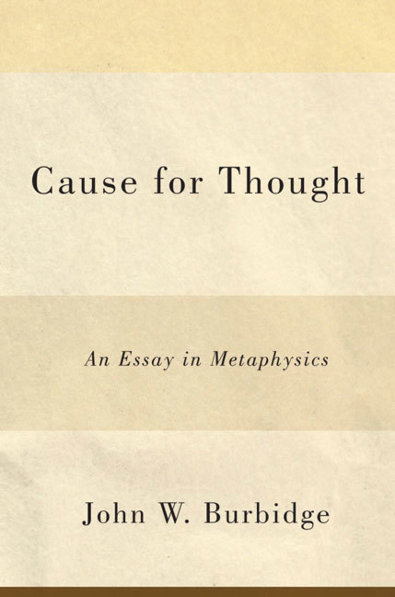 Cover image for Cause for Thought ISBN 9780773591943