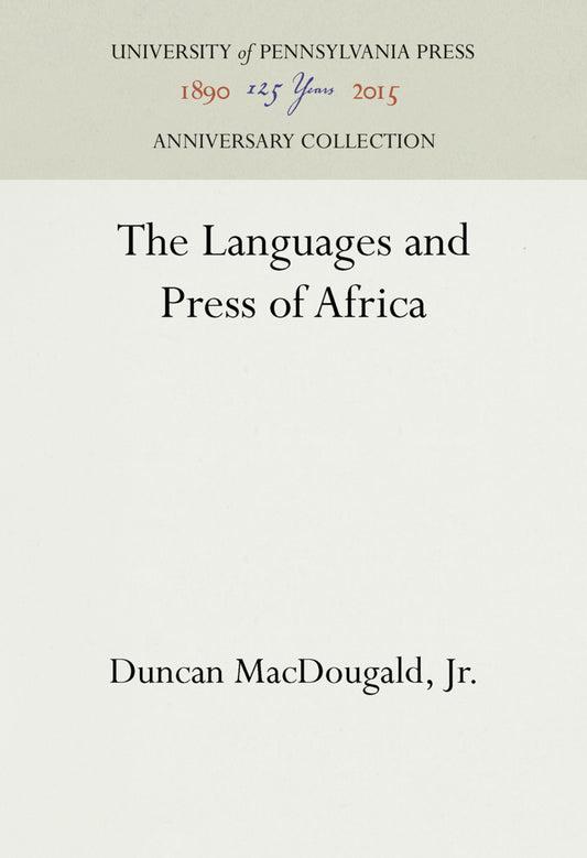The Languages and Press of Africa