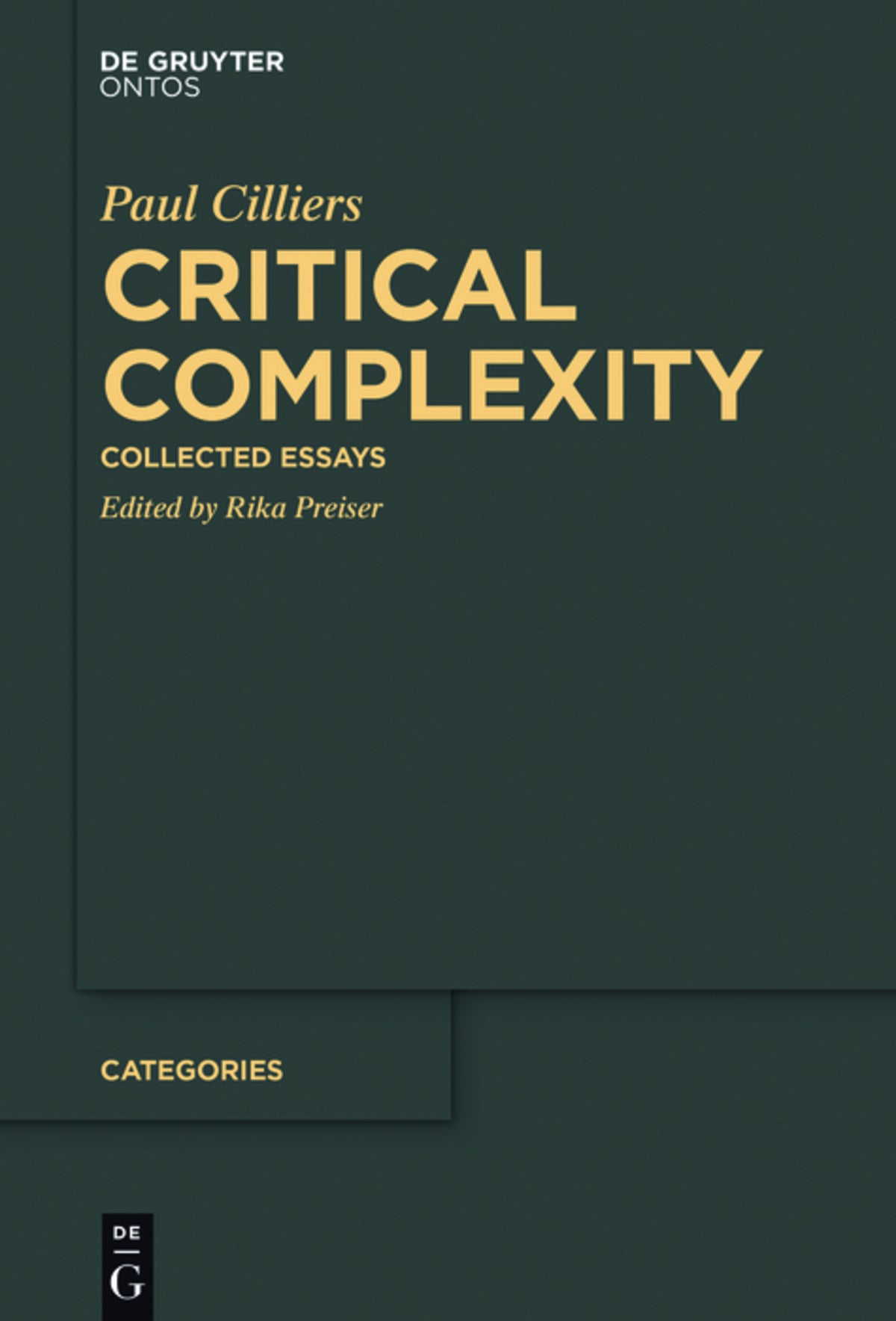 Cover image for Critical Complexity ISBN 9781501510793