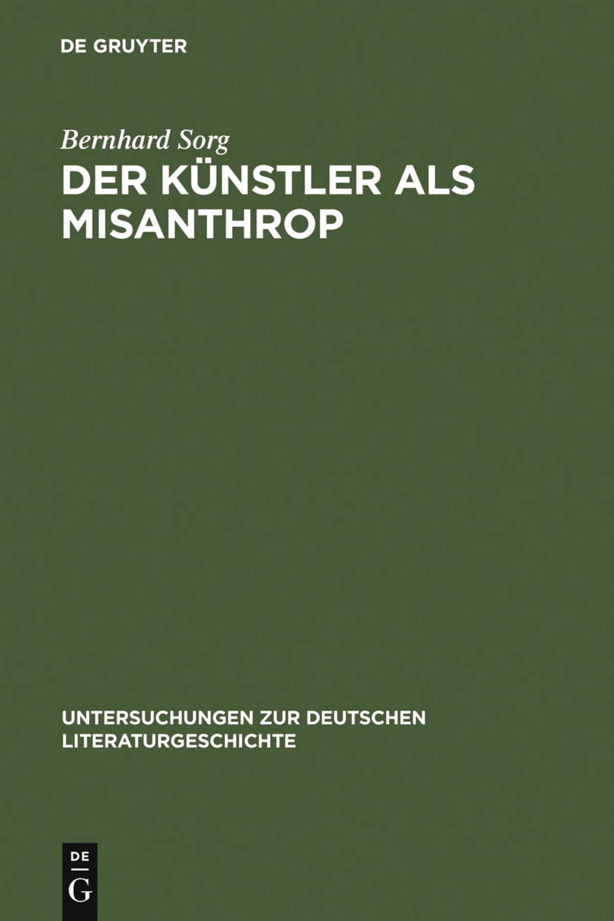 Der Künstler als Misanthrop