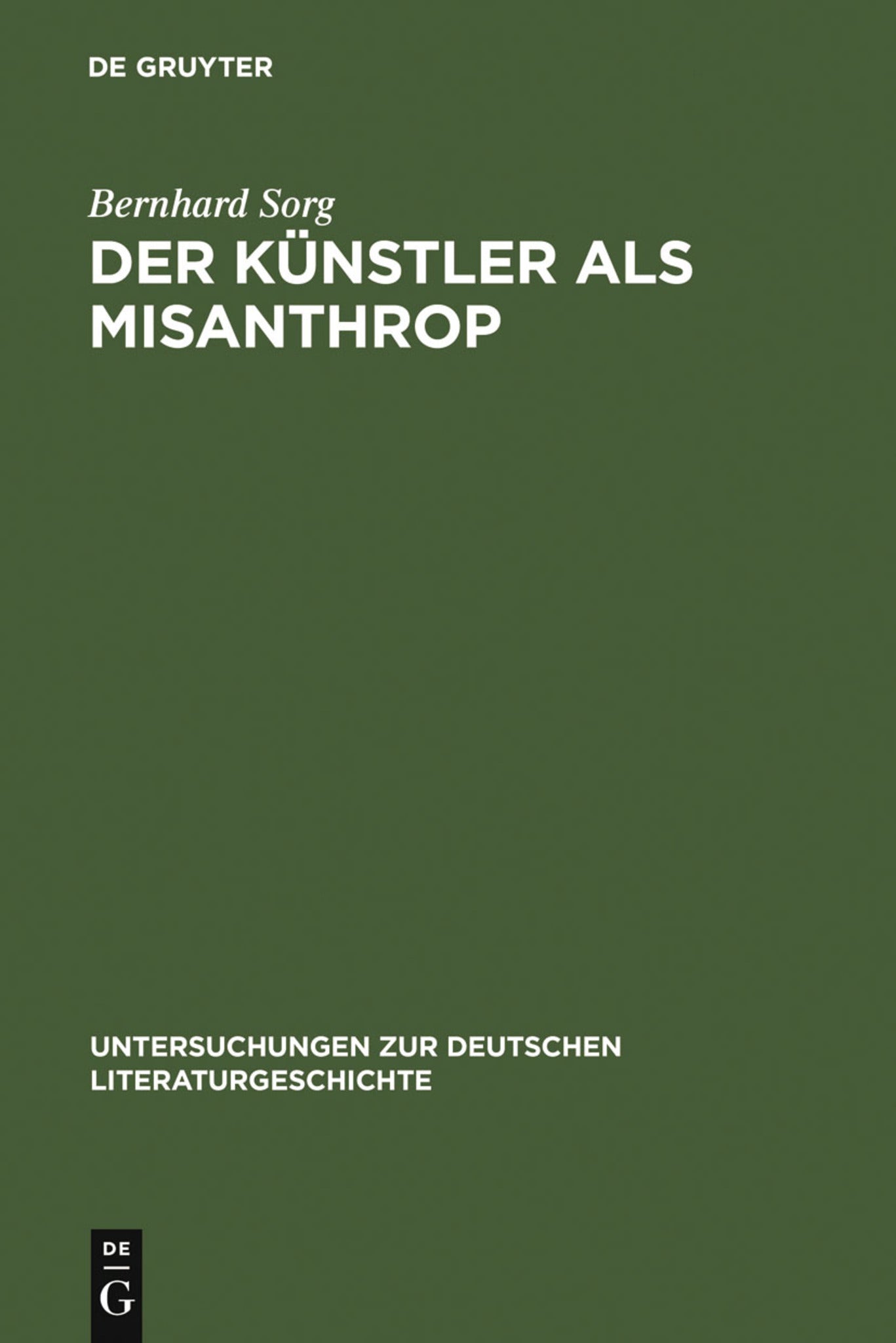 Der Künstler als Misanthrop