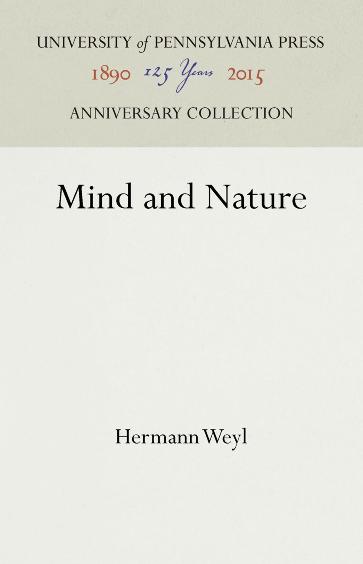 Cover image for Mind and Nature ISBN 9781512822588