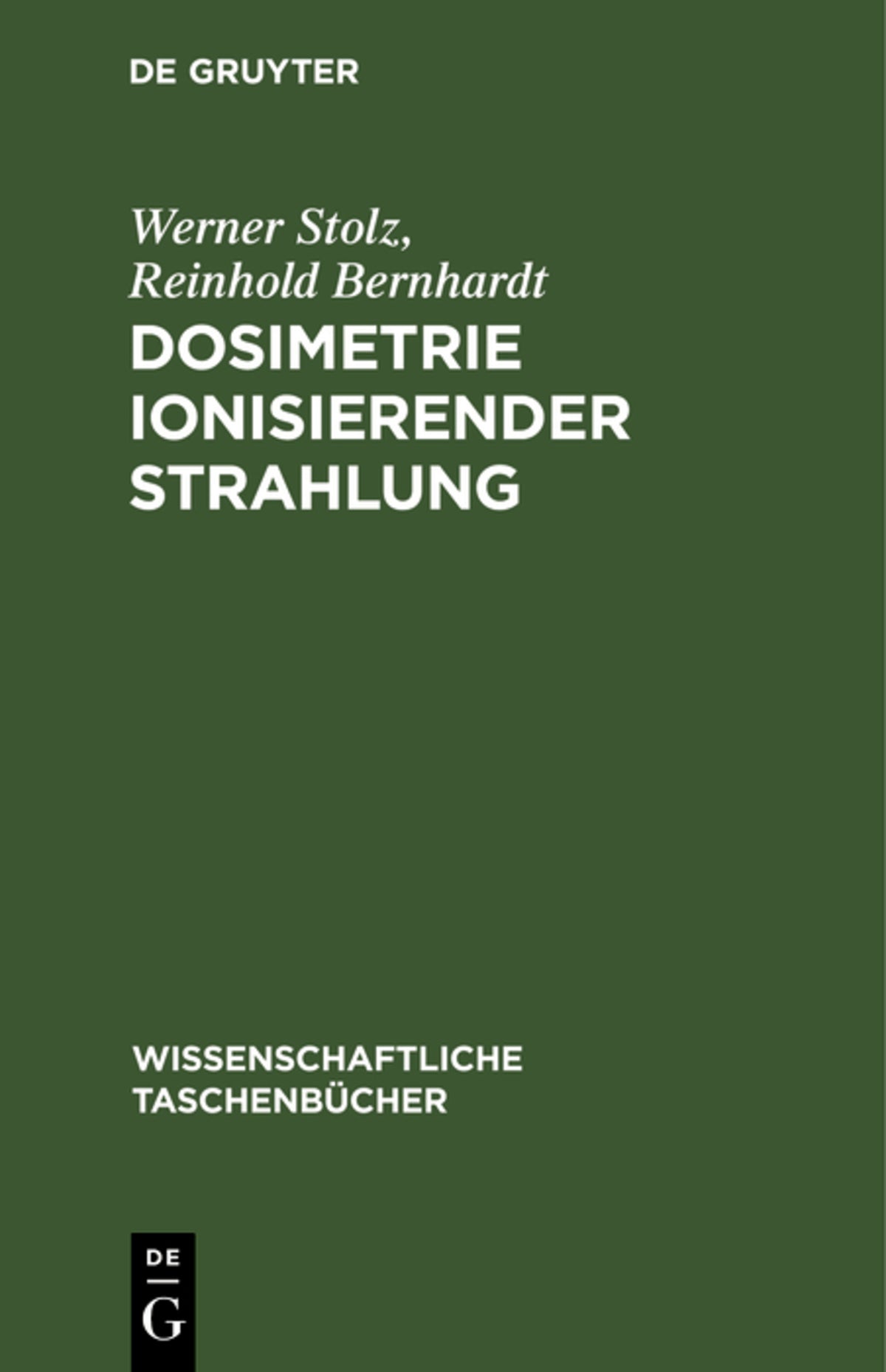 Cover image for Dosimetrie ionisierender Strahlung ISBN 9783112648551