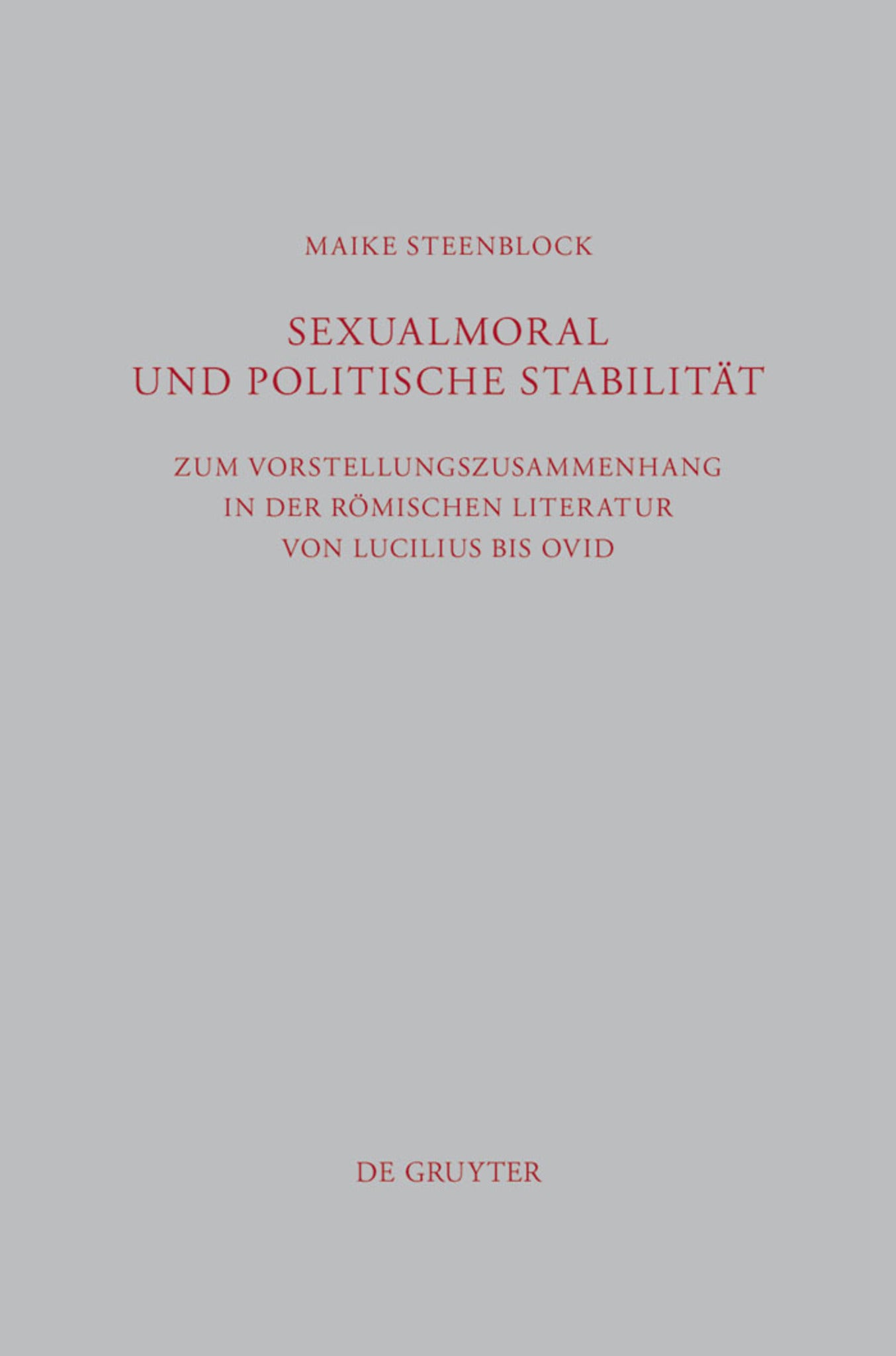 Sexualmoral und politische Stabilität