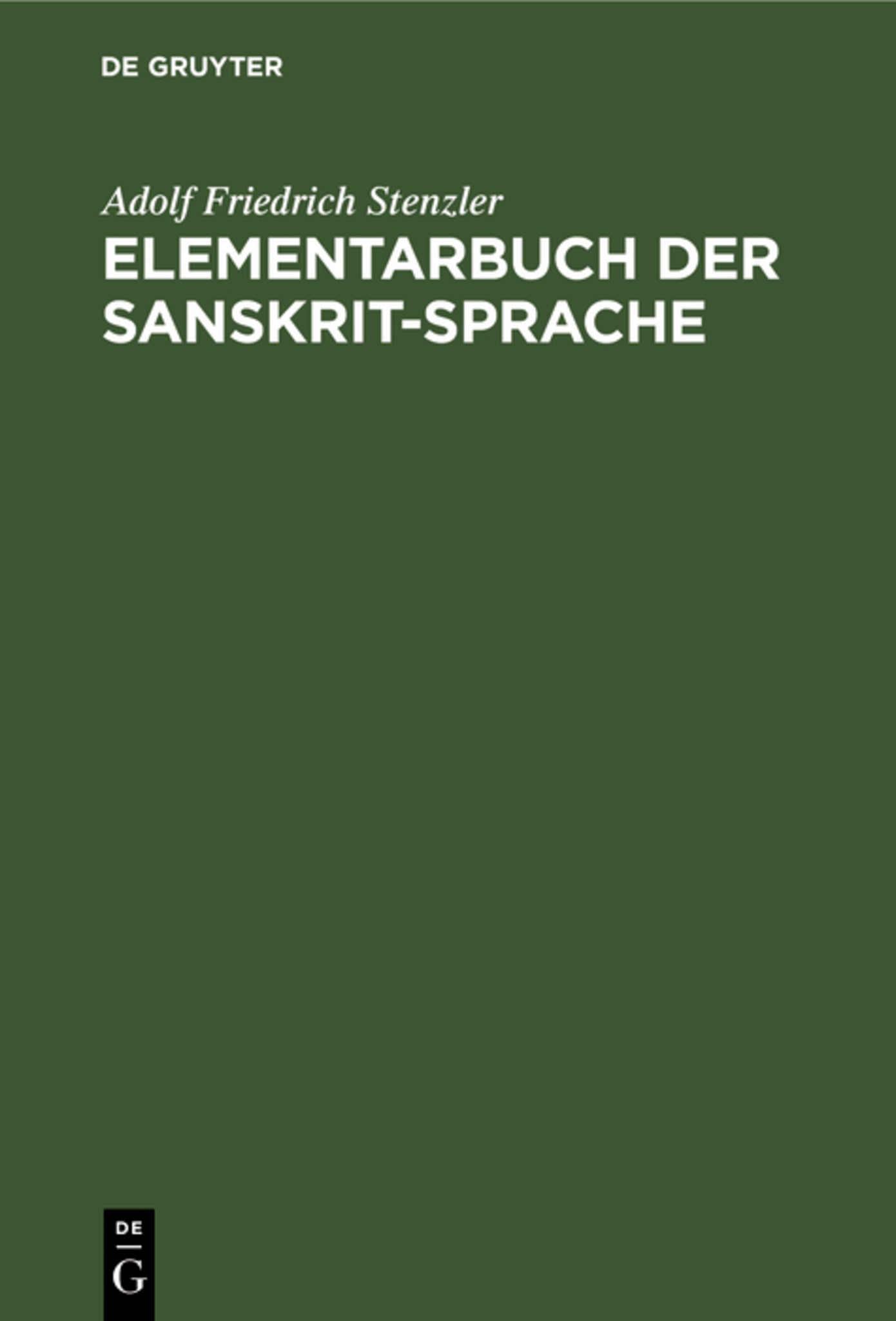 Elementarbuch der sanskrit-Sprache