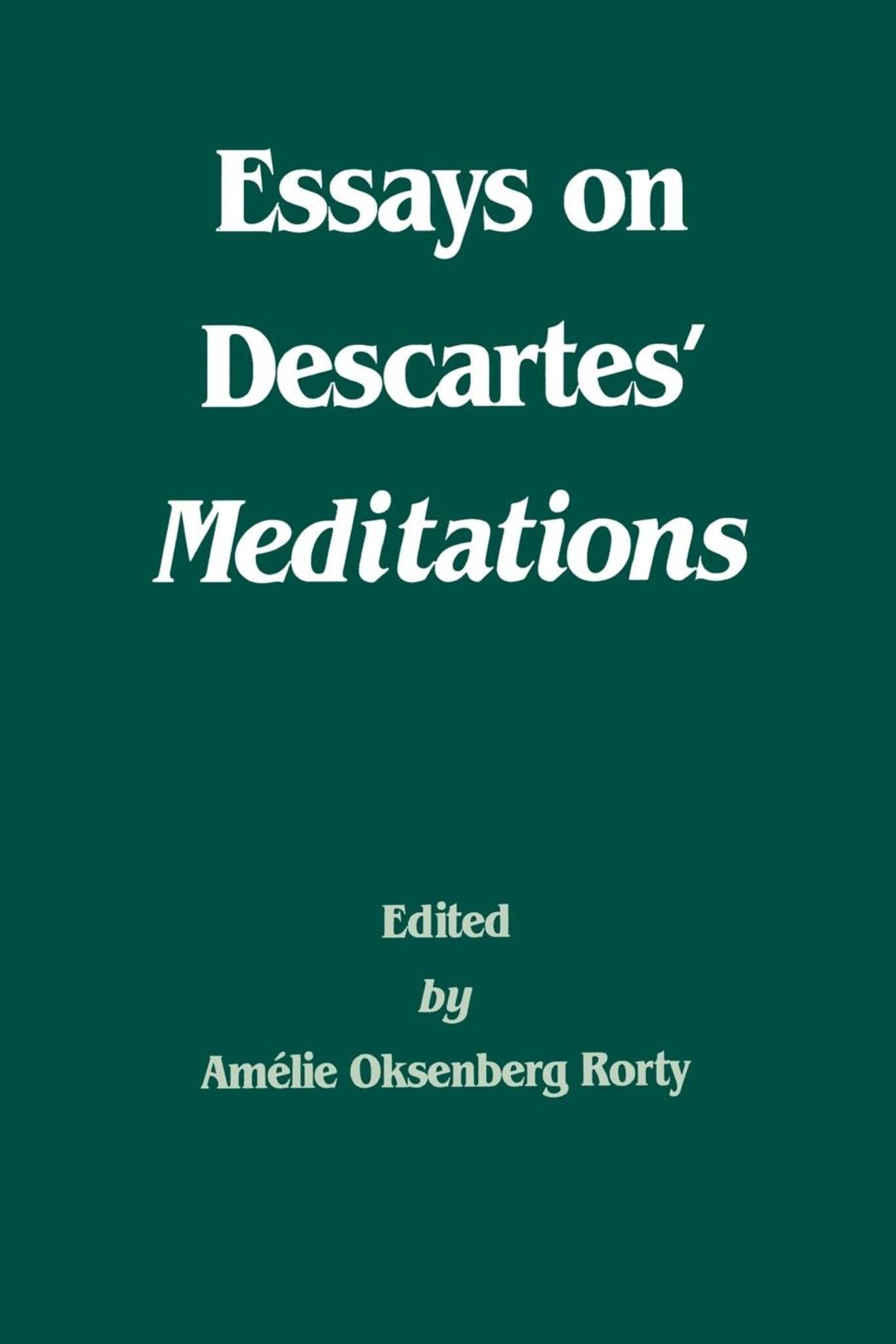 Cover image for Essays on Descartes' Meditations ISBN 9780520055094