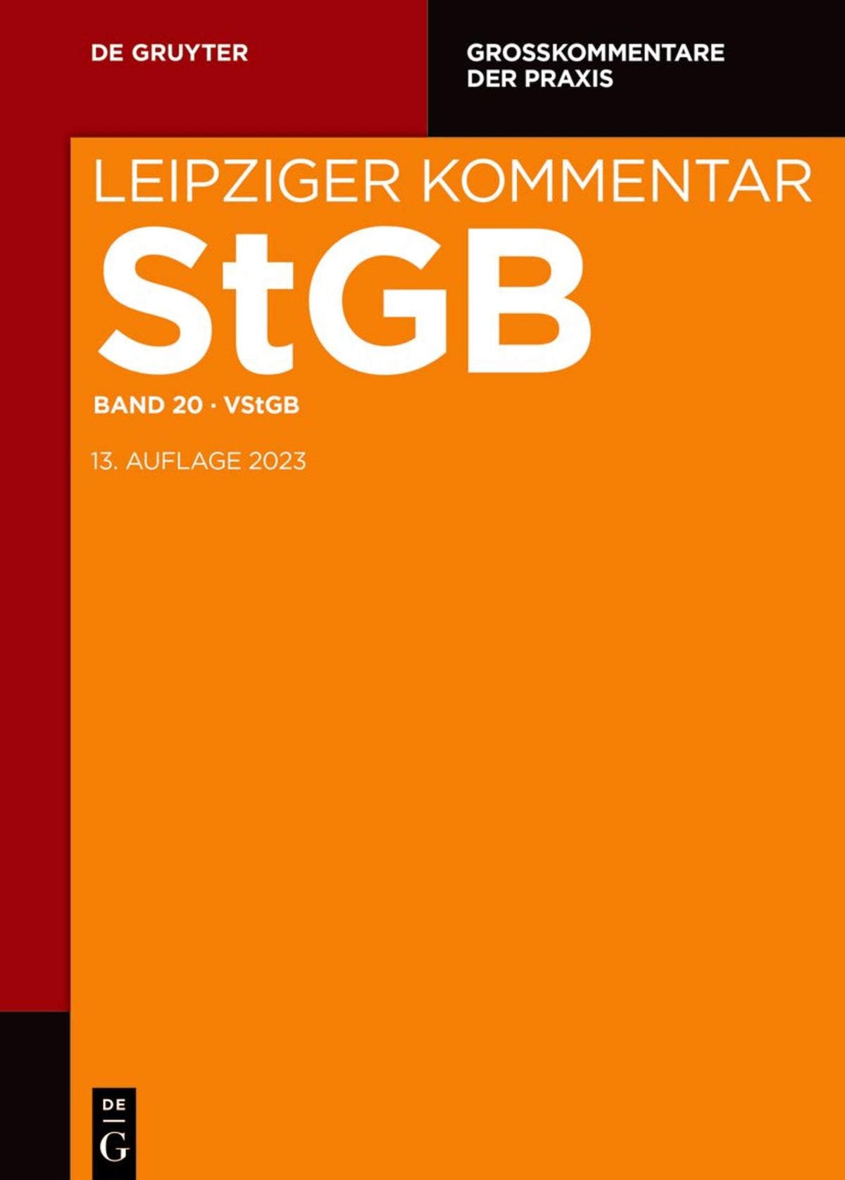 Cover image for Völkerstrafgesetzbuch ISBN 9783110488999