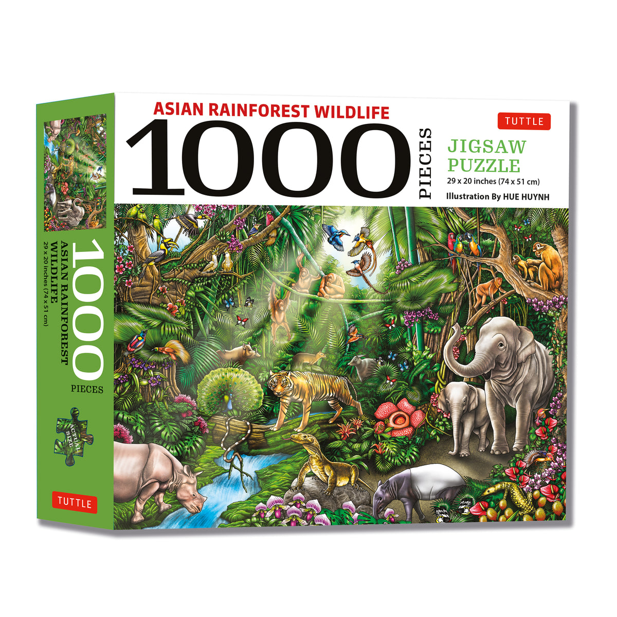 Cover image for Asian Rainforest Wildlife - 1000 Piece Jigsaw Puzzle ISBN 9780804858700