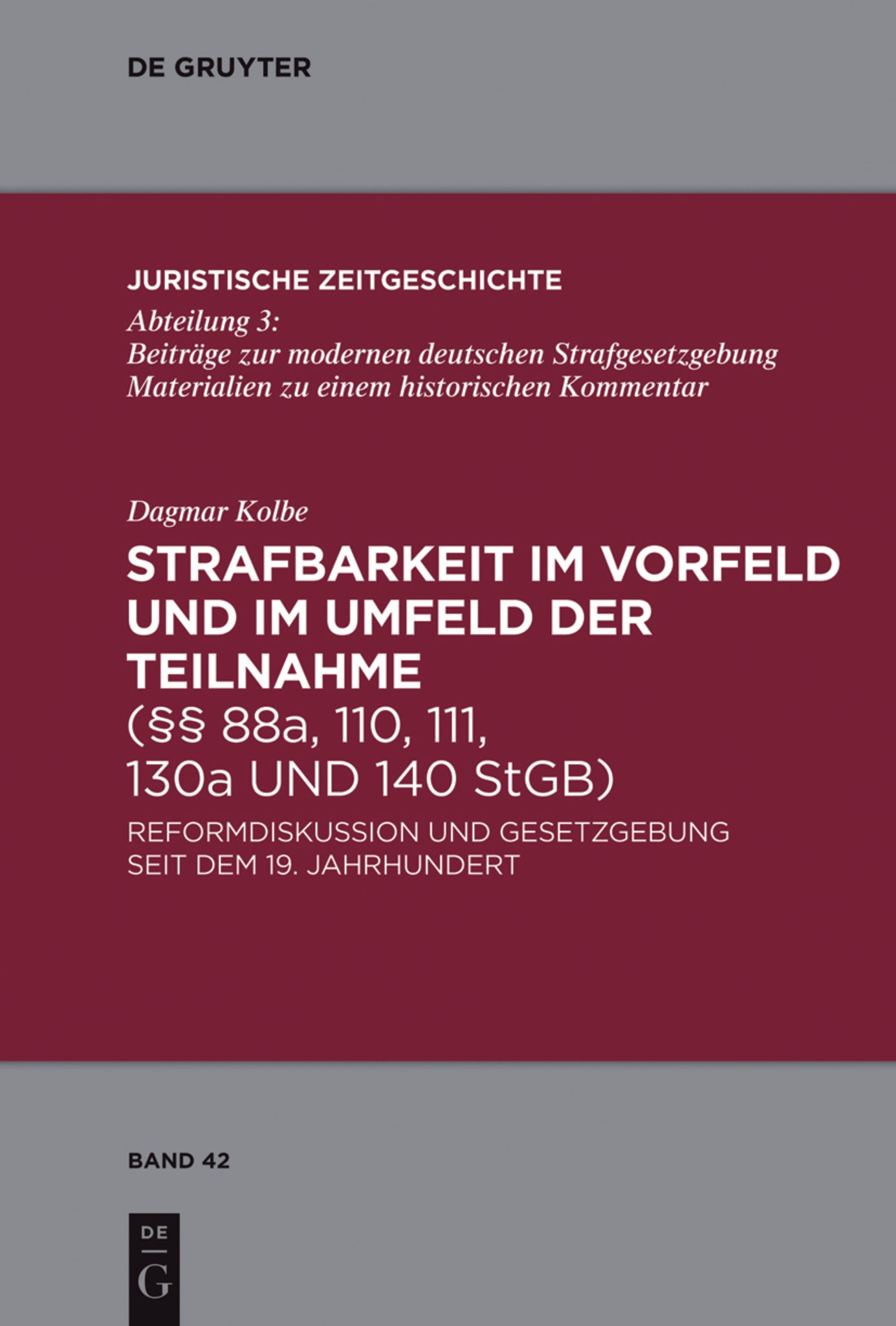 Strafbarkeit im Vorfeld und im Umfeld der Teilnahme (§§ 88a, 110, 111, 130a und 140 StGB)