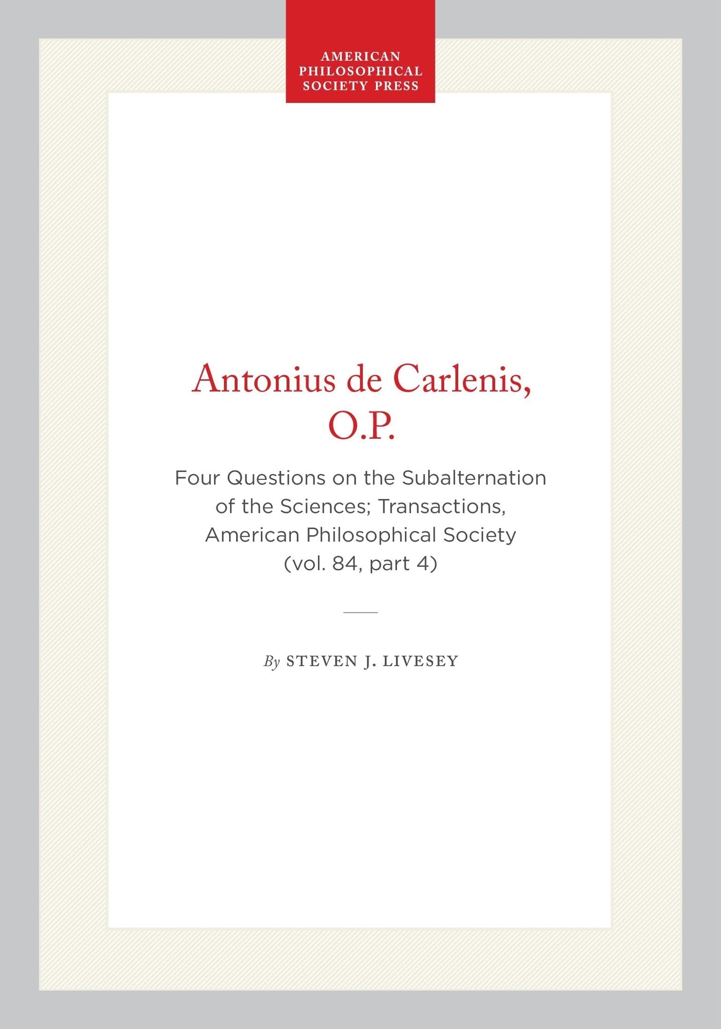 Antonius de Carlenis, O.P.