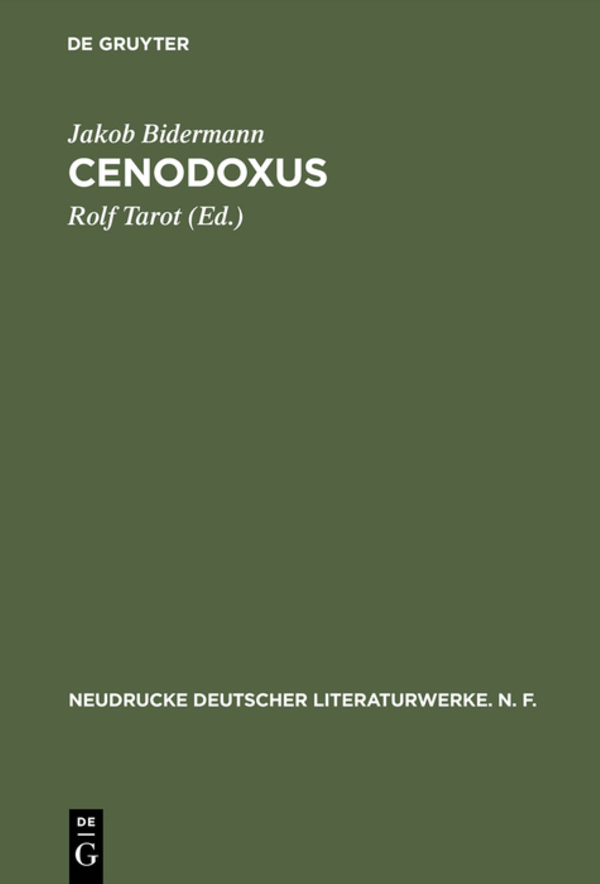Cover image for Cenodoxus ISBN 9783484170070