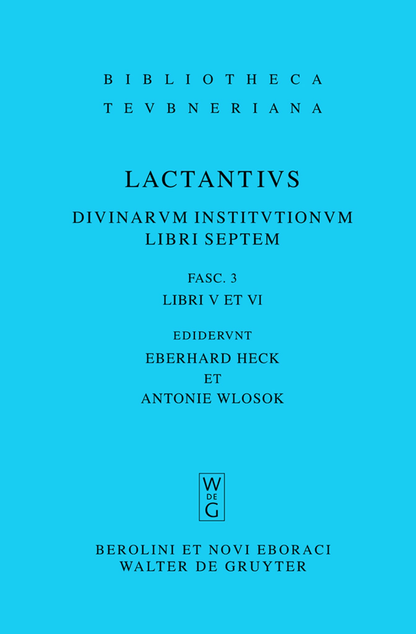 Cover image for Libri V et VI ISBN 9783110214666