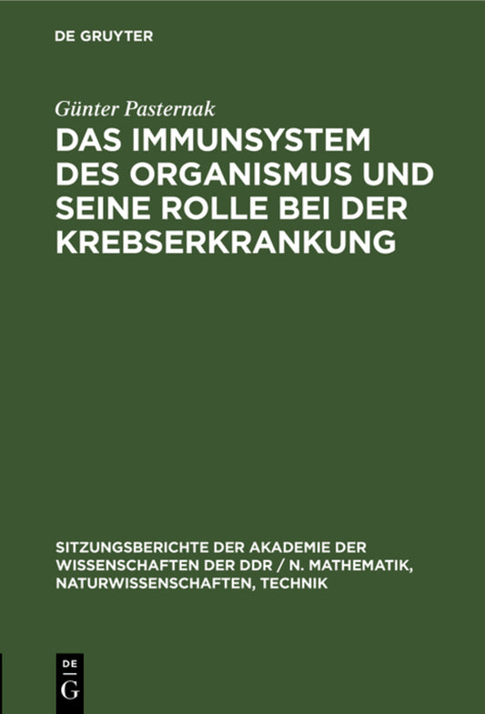 Das Immunsystem des Organismus und seine Rolle bei der Krebserkrankung