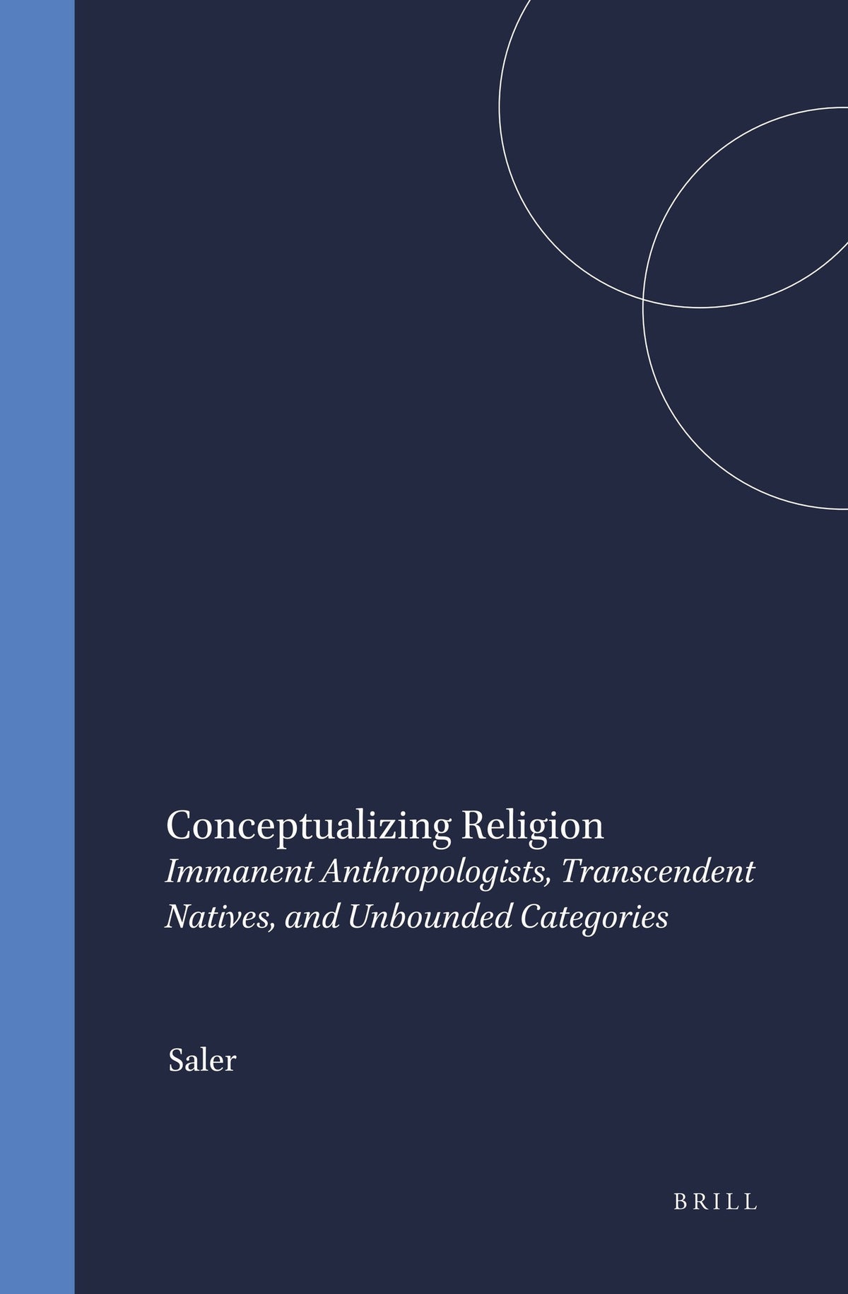 Cover image for Conceptualizing Religion ISBN 9789004095854