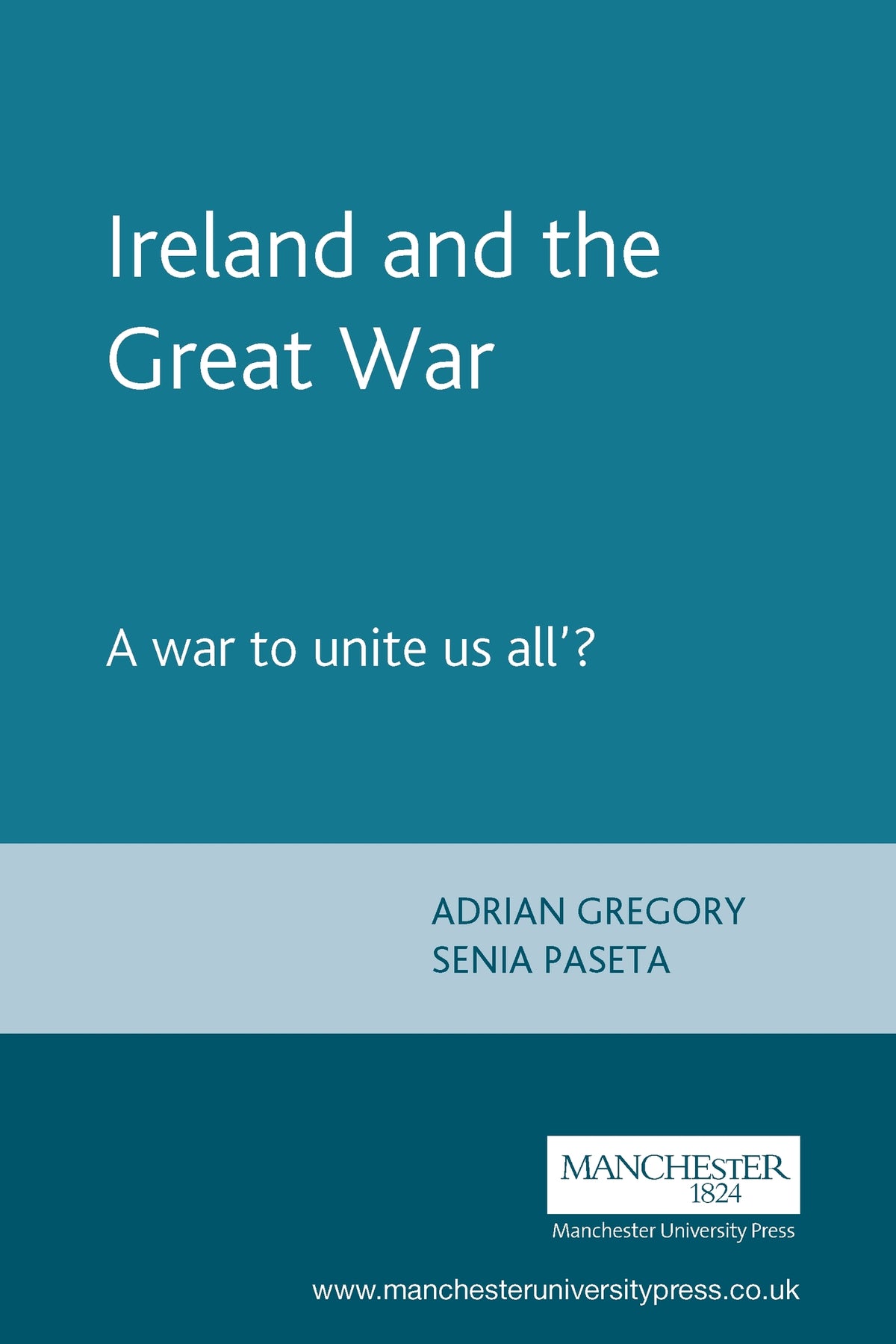 Cover image for Ireland and the Great War ISBN 9780719059254