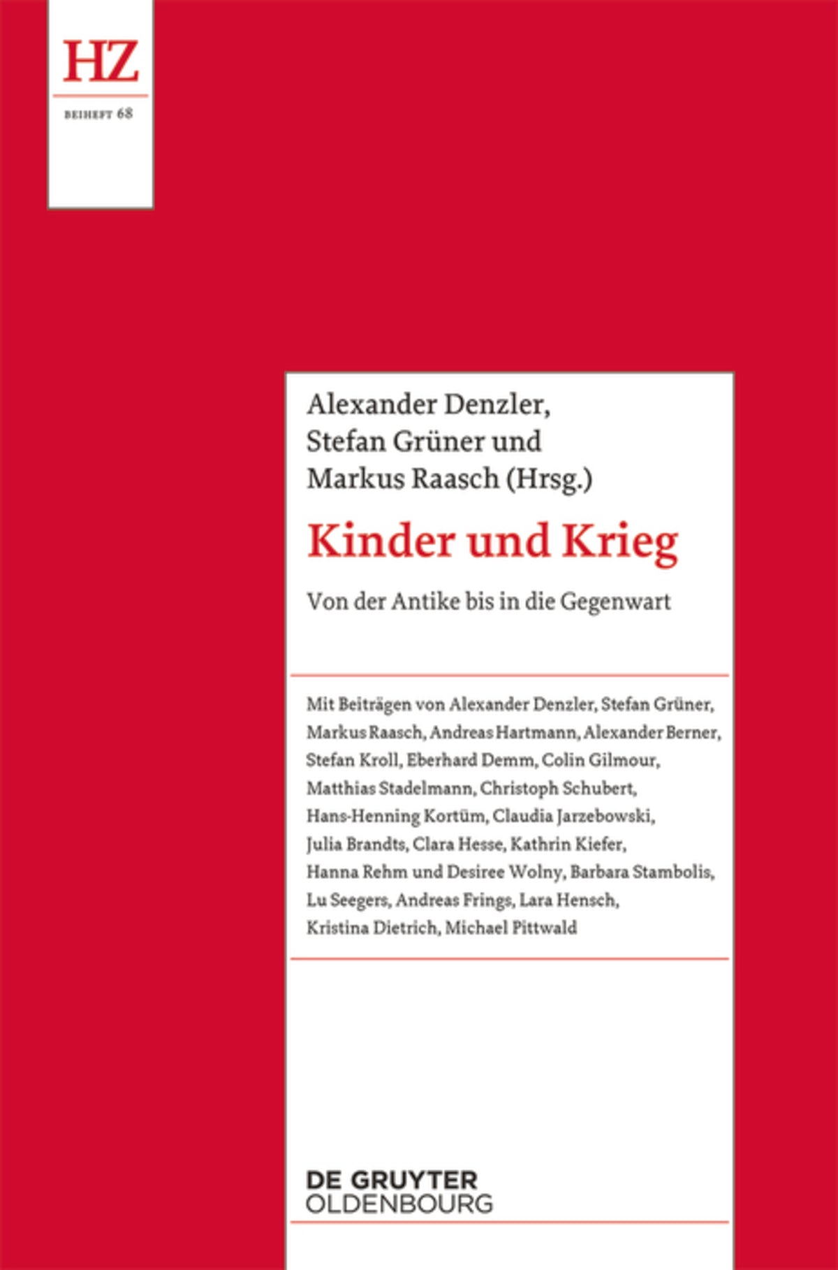 Cover image for Kinder und Krieg ISBN 9783110466812