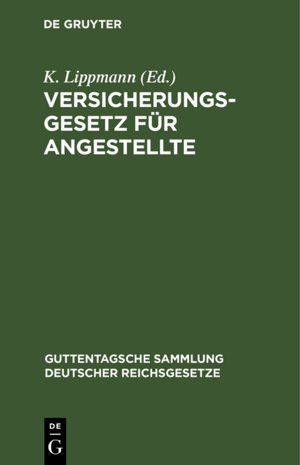 Versicherungsgesetz für Angestellte
